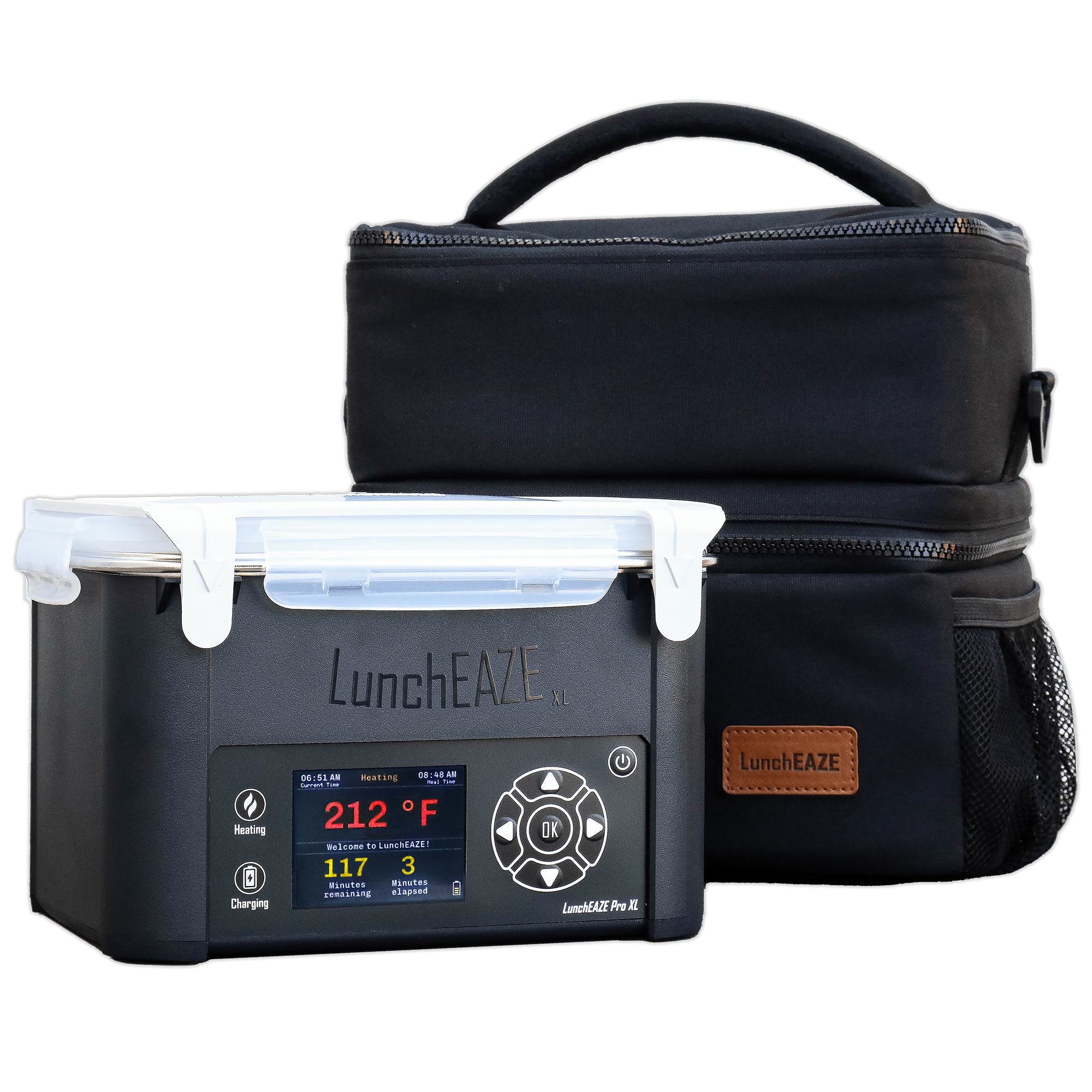 LunchEAZE XL Cordless Heated Electric Lunch Box, SelfHeating, 6Cup