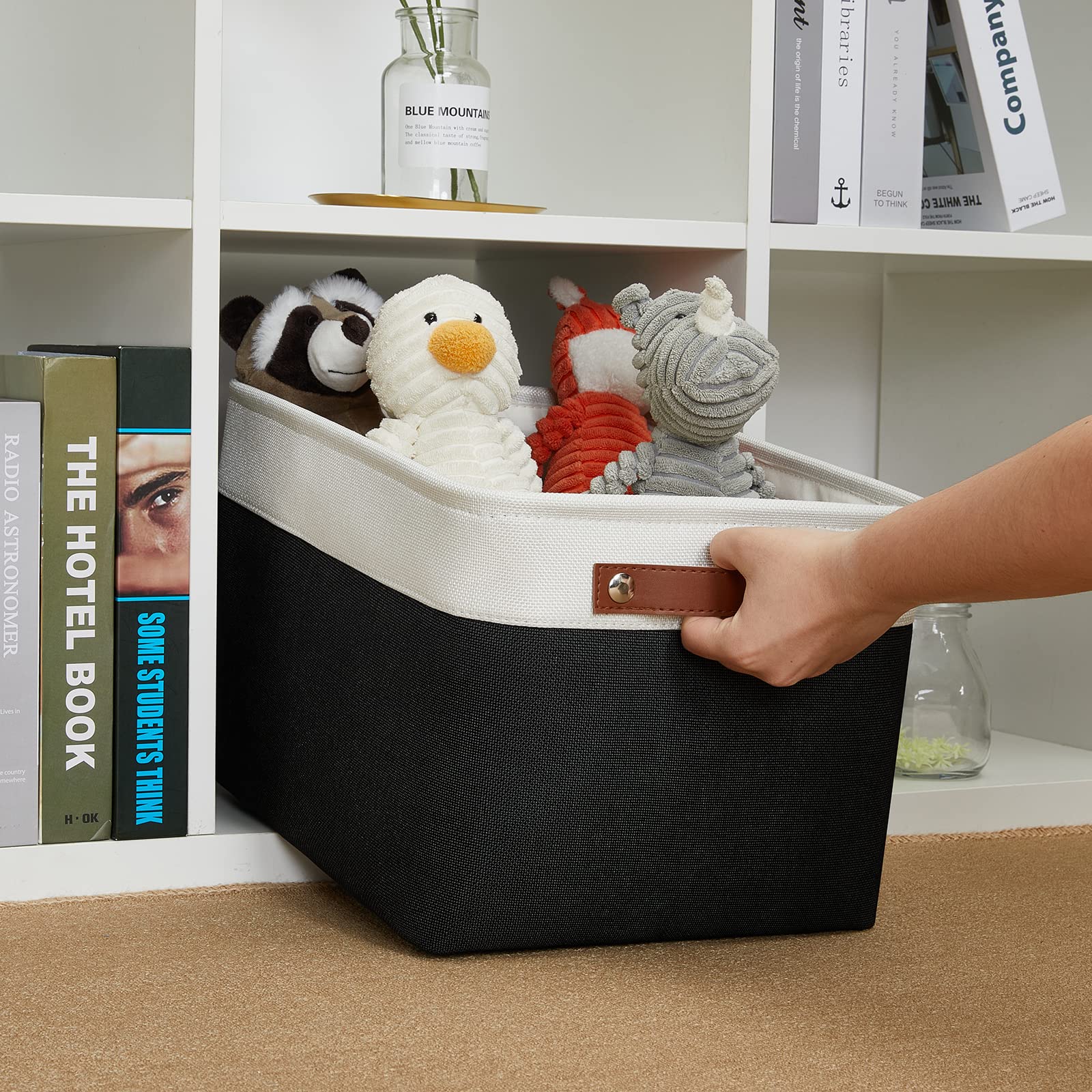 Dullemelo Linen Closet Organizer And Storage Basket For Office, Bedroom, Cloth, Baskets For Organizing And Storage With Handles