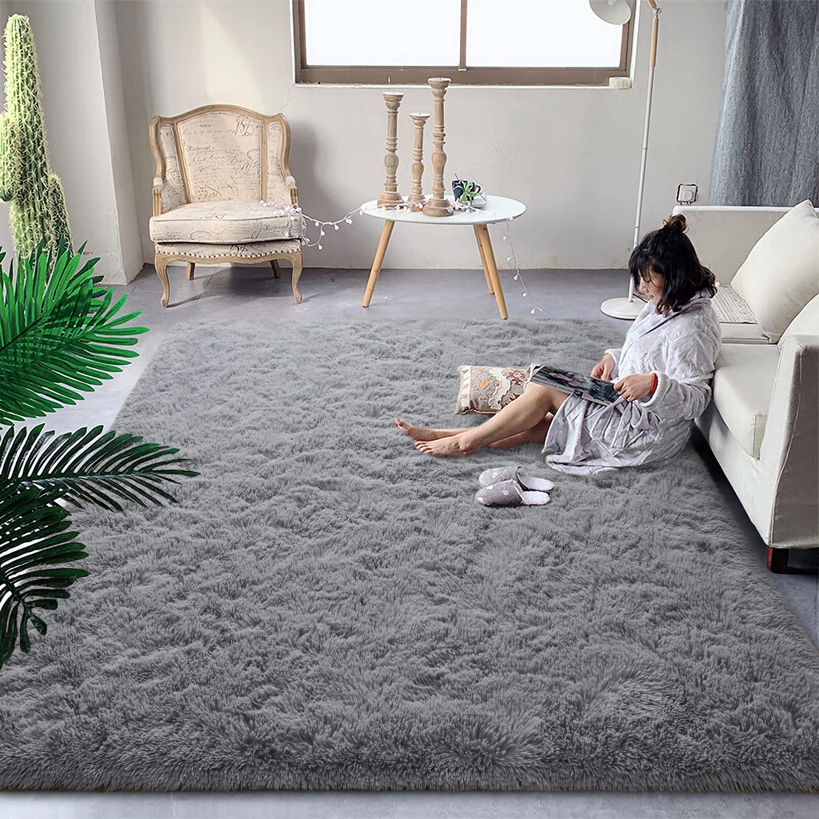 DweIke Super Soft Shaggy Rugs Fluffy Carpets/Area Rug for Living Room Bedroom Girls Kids Room Nursery Home Decor, Non-Slip Plush