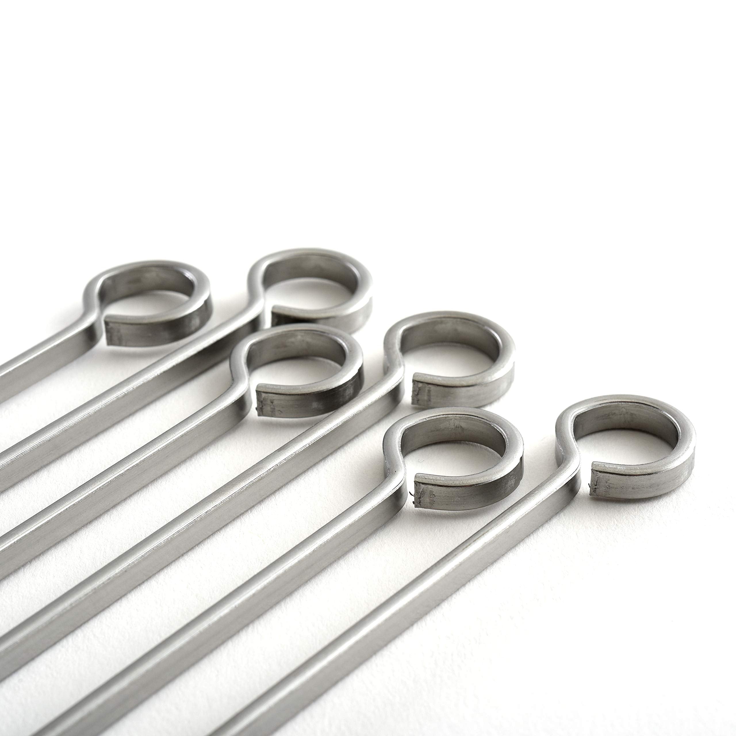 Norpro 14-Inch Stainless Steel Skewers, Set Of 6, Silver