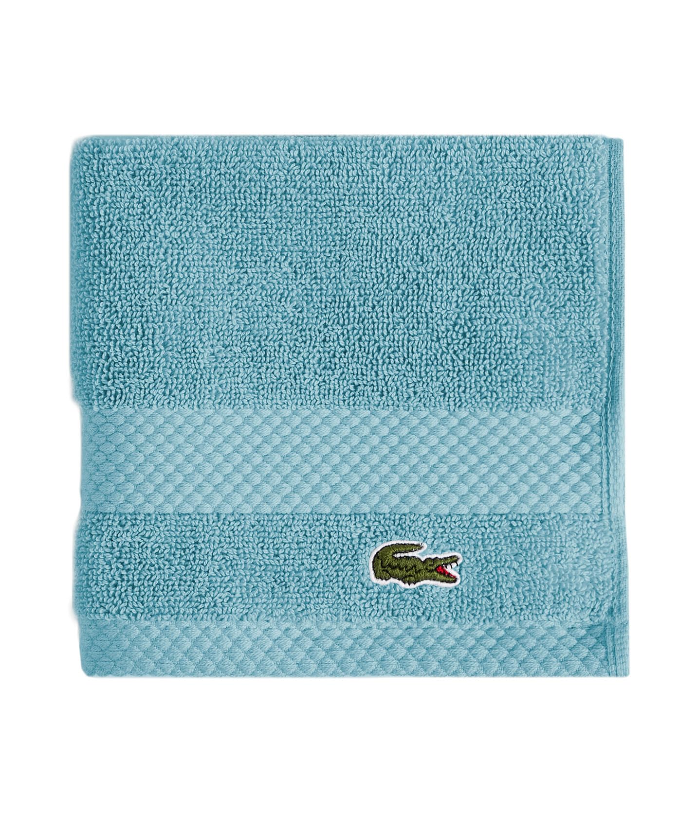 Lacoste Heritage Supima Cotton Wash Cloth, Celestial, 13'' X 13''