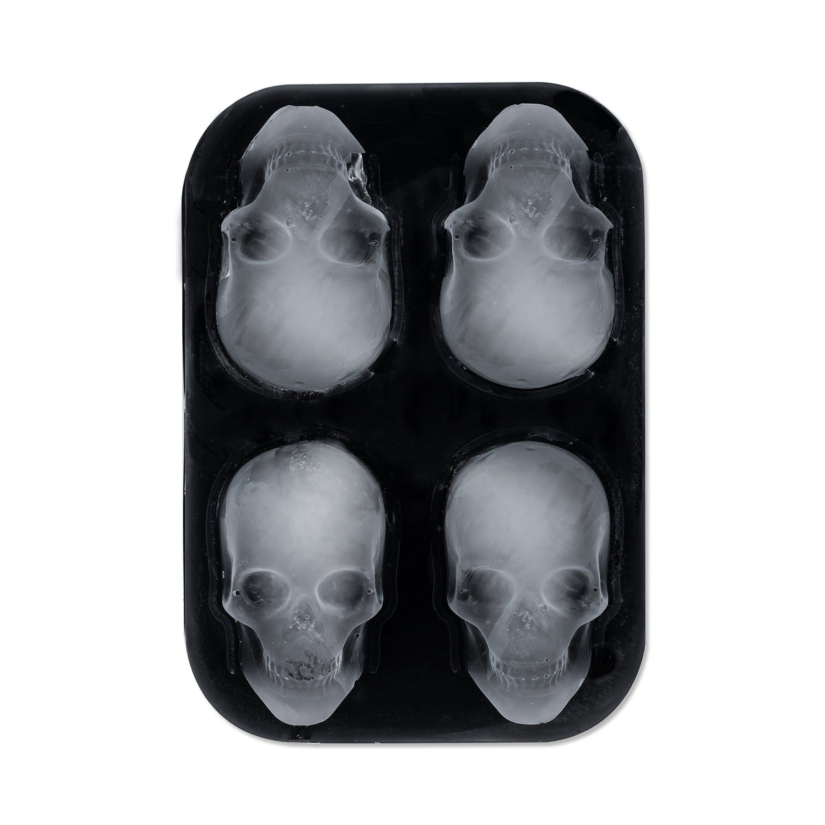 Foster & Rye Skull Ice Mold, Silicone Ice Tray, Black, Novelty Ice Mold, Food-Safe Silicone, Dishwasher Safe