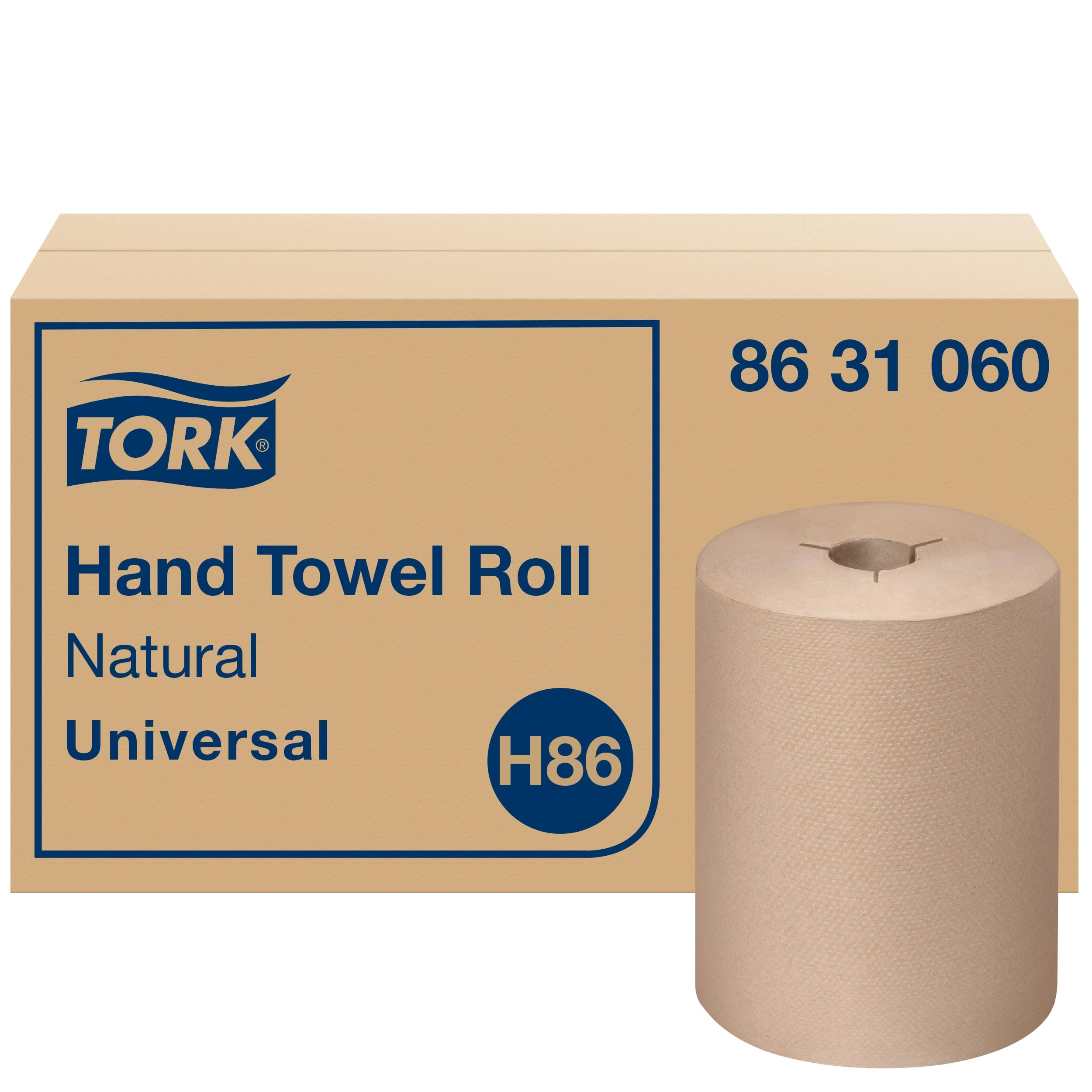 Tork Paper Towel Roll Natural H86, Universal, For Mini Dispensers, 6 Rolls X 550 Ft, 8631060