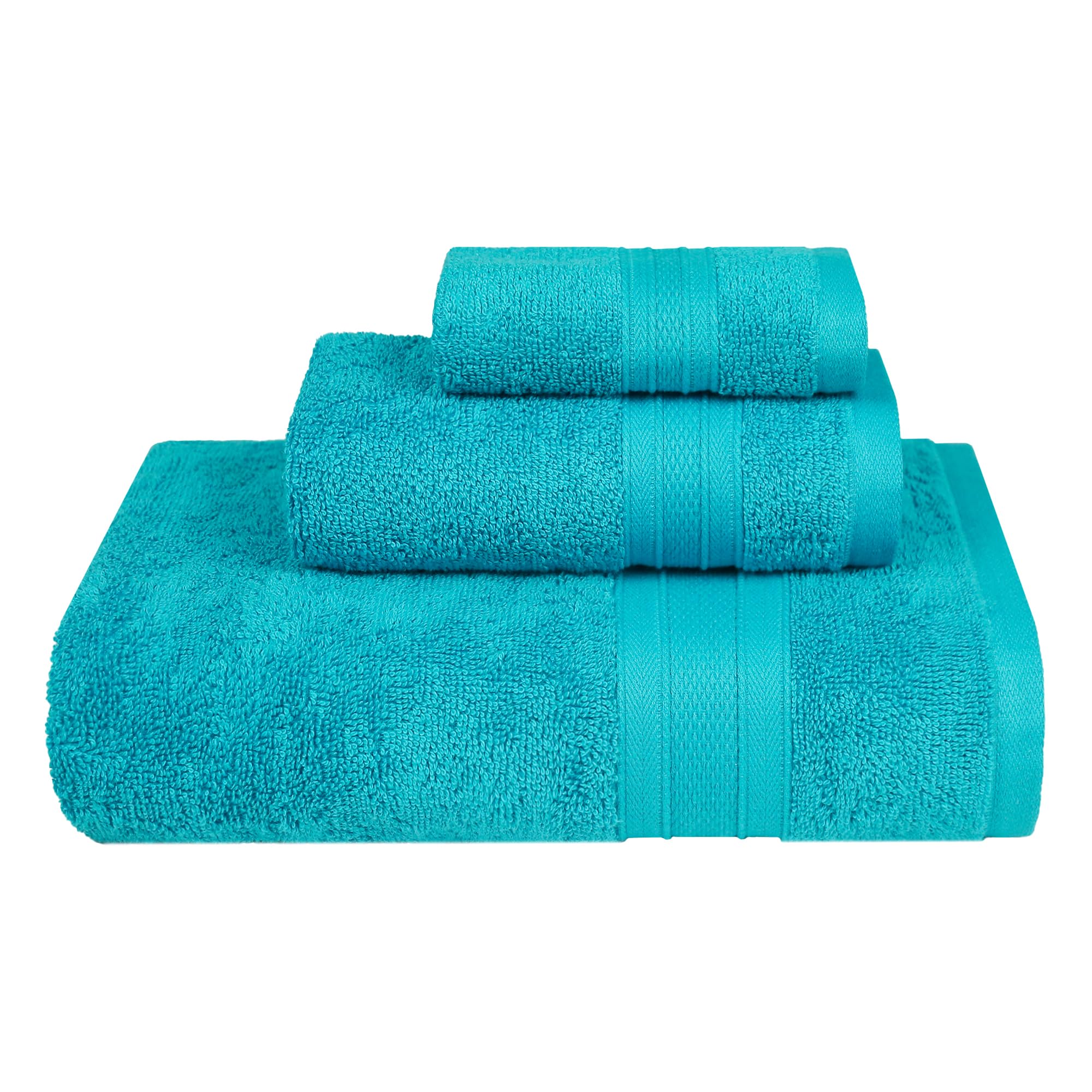 Trident Soft Comfort Air Rich Towels For Bath, 100% Cotton Towel, Super Soft, Highly Absorbent, 3 Pieces Towel Set, 500 Gsm - Te