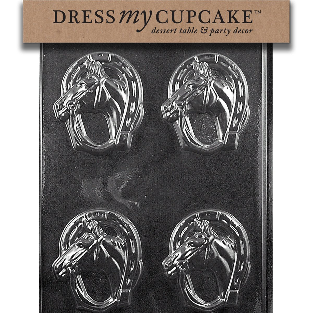 Dress My Cupcake Chocolate Candy Mold, Horseshoe With Horse
