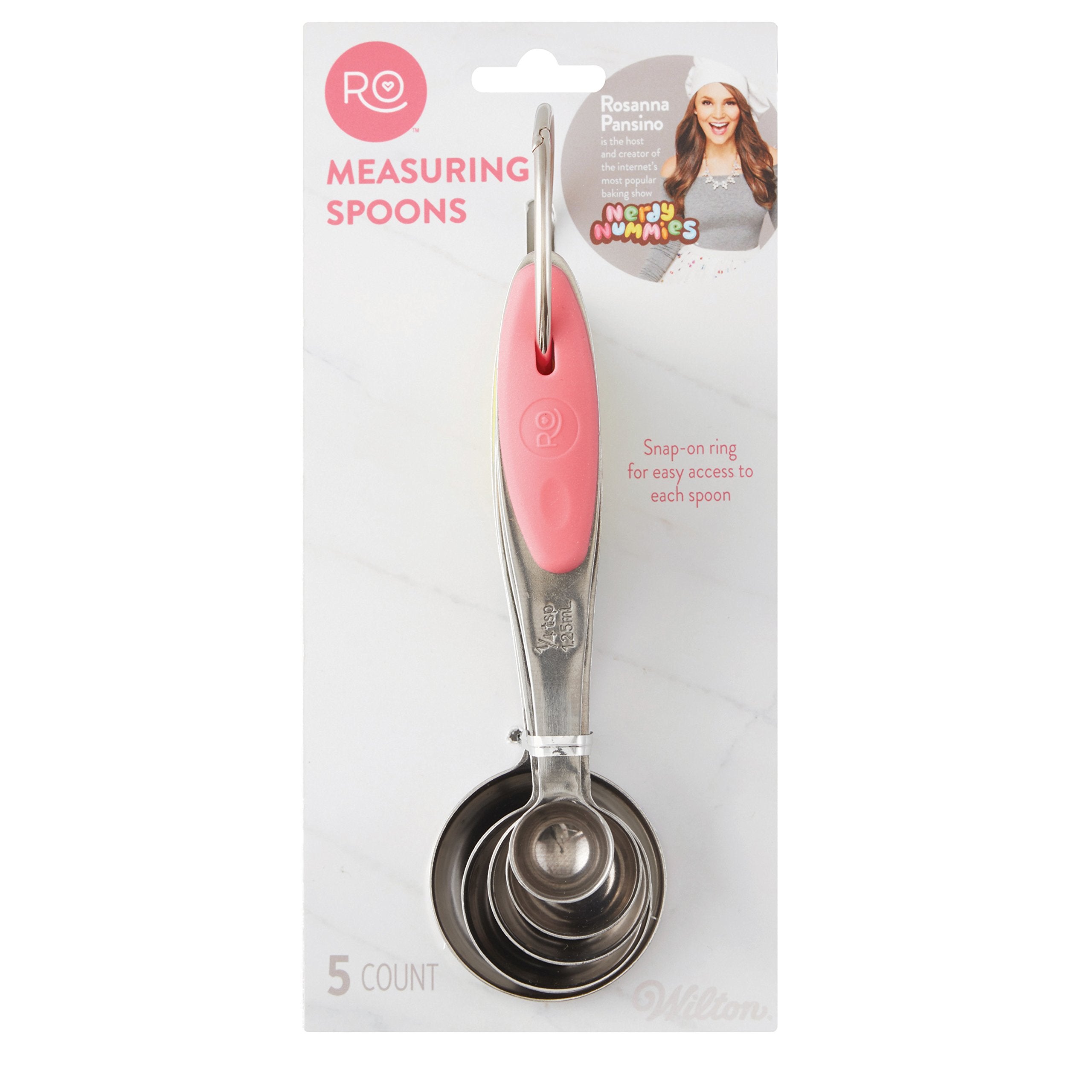 Rosanna Pansino By Wilton Measuring Spoons, 5-Piece Metal Measuring Spoons Set