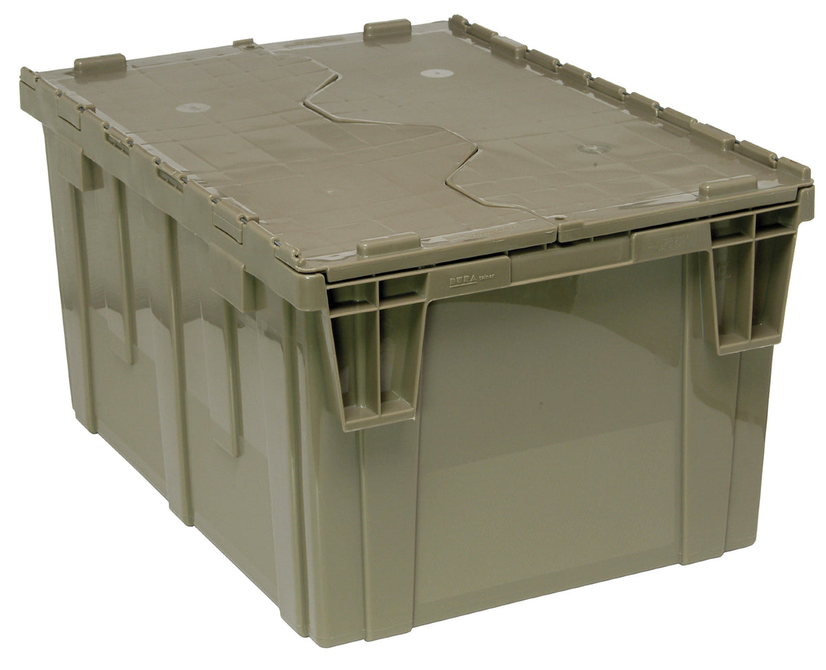 Quantum Qdc2420-12 Distribution Bin, Heavy Duty Attached Top Container, 19-3/8W X 23-7/8L X 12-1/2H Overall Size, 2.44 Vol