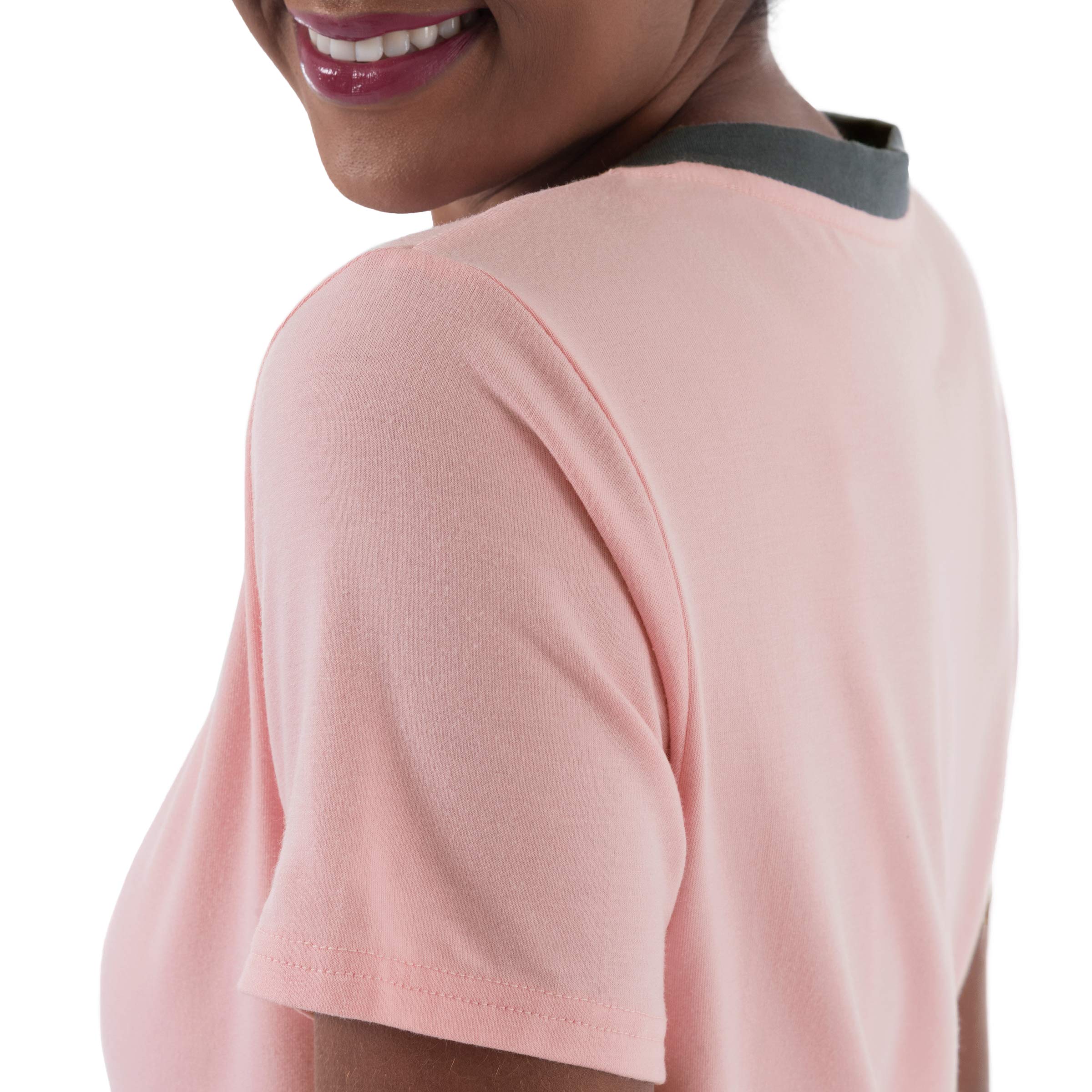 Fruit Of The Loom Womens Plus Size Short Sleeve Tee And Pant 2 Piece Sleep Pajama Set, Soft Pink, 3X