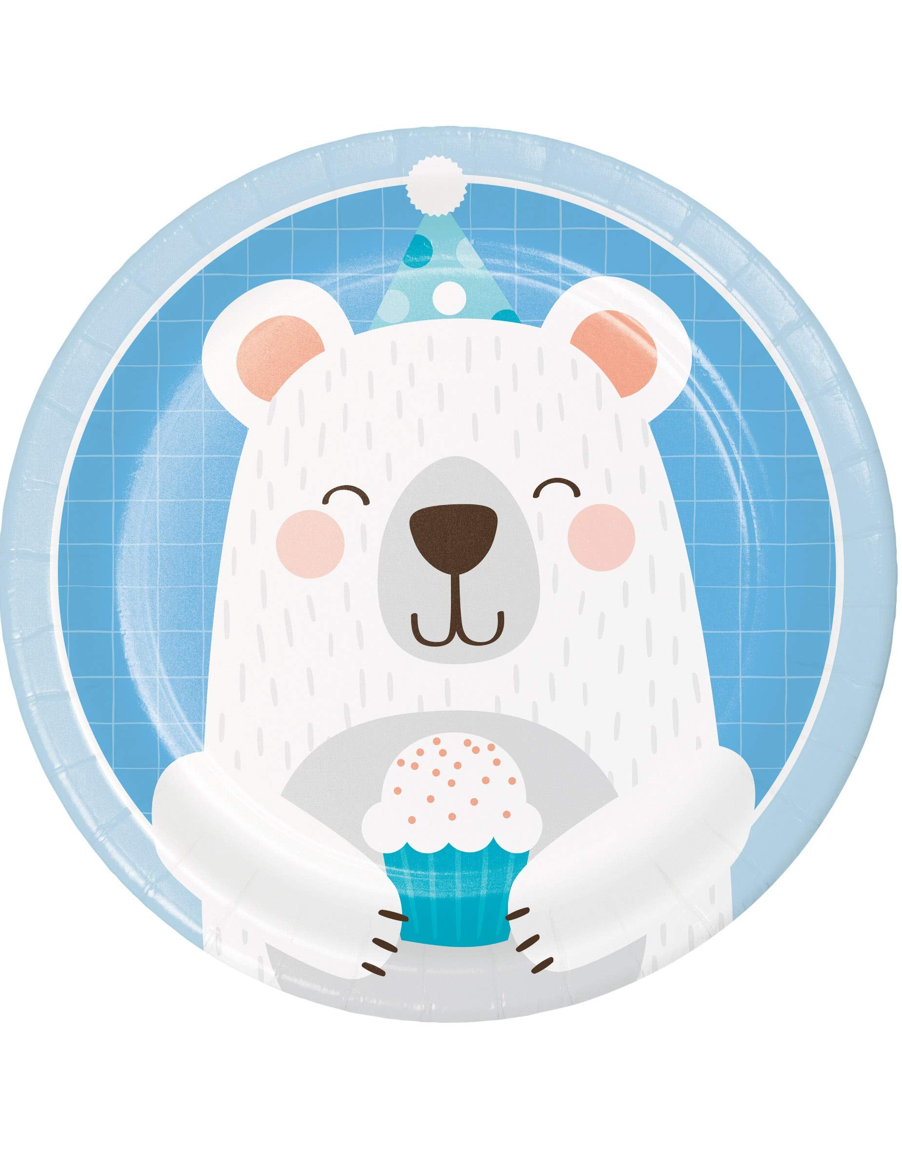 Creative Converting 336058 Bear Party Plate, 7'', Multicolor