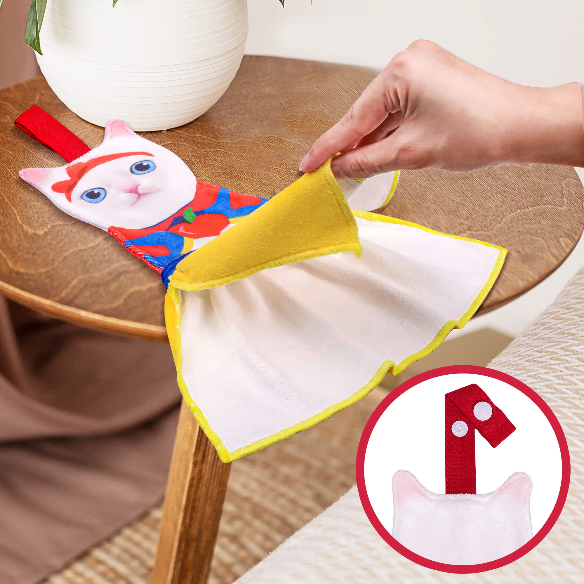Cat Funny Hand Towels For Bathroom Kitchen - Cute Decorative Cat Decor Hanging Face Towels Super Absorbent Soft- Unique Valentin