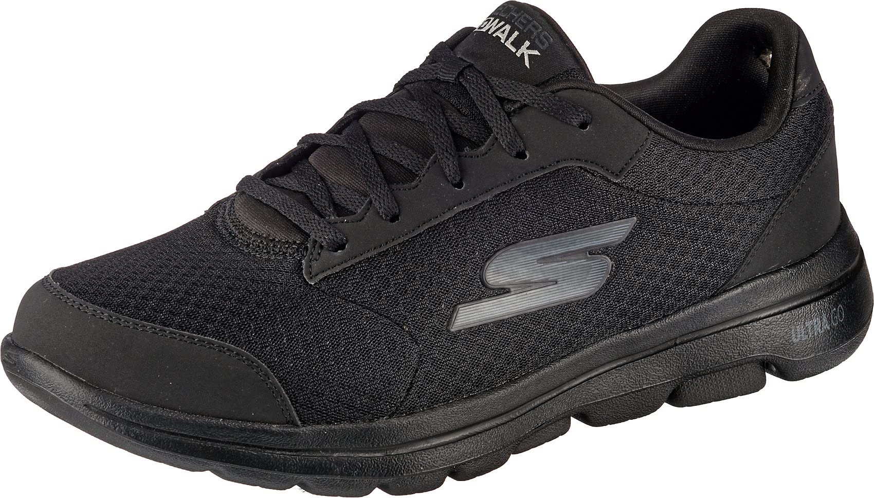 Skechers Mens Gowalk 5 Qualify - Athletic Mesh Lace Up Performance Walking Shoe Sneaker, Black, 11 X-Wide Us