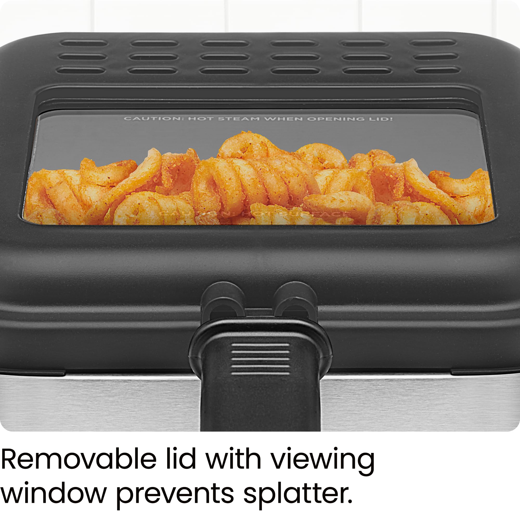 Chefman Fry Guy  The Most Compact & Convenient To Deep Fry Comfort Food  Restaurant-Style Basket With A 1.6-Quart Capacity  Easy-View Window & Adjustable Temp Control  Stainless - 1.5 Liter