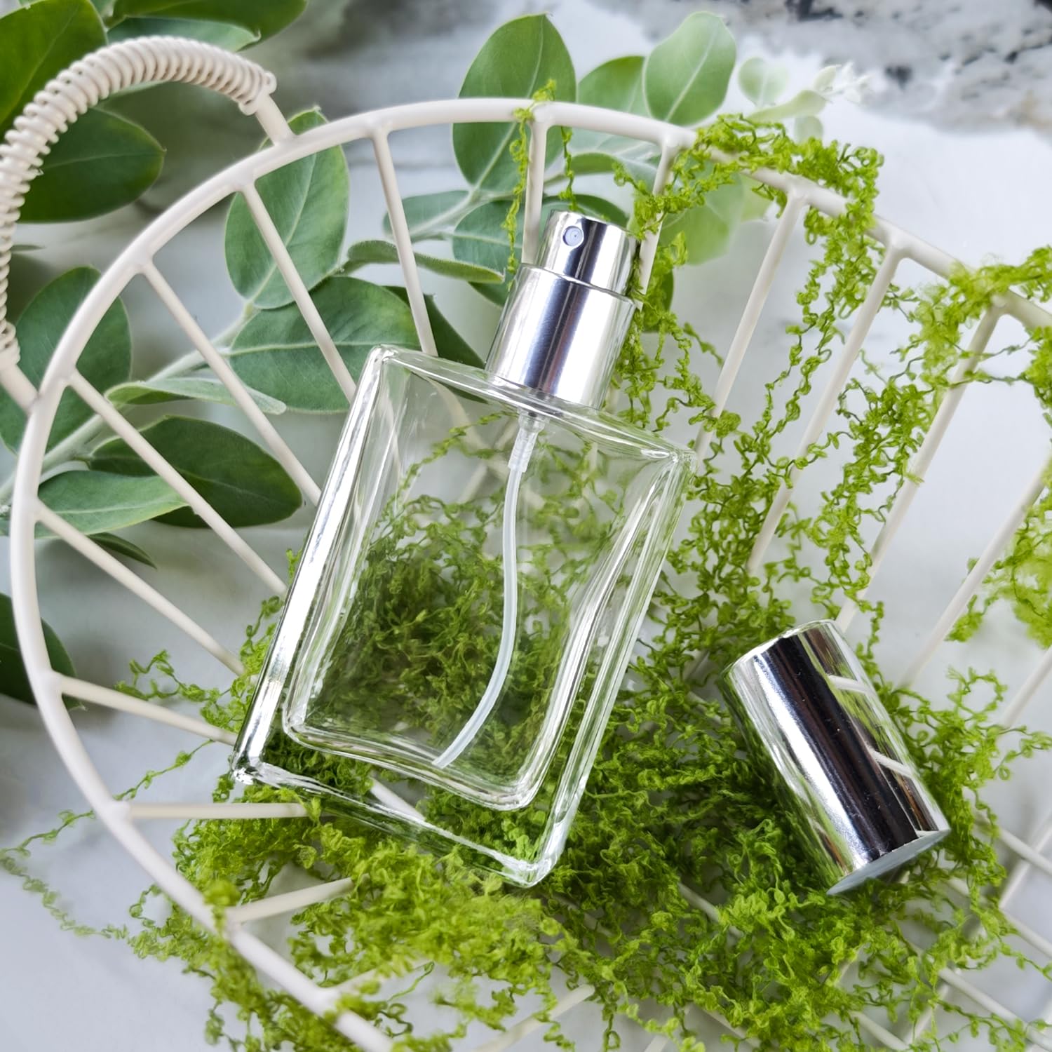 Yerpkefey 30Ml/1.0 Oz Glass Spray Bottle Perfume Atomizer,Travel Refillable Perfume Bottles Empty Classic Spray Bottle 2Pack (Si