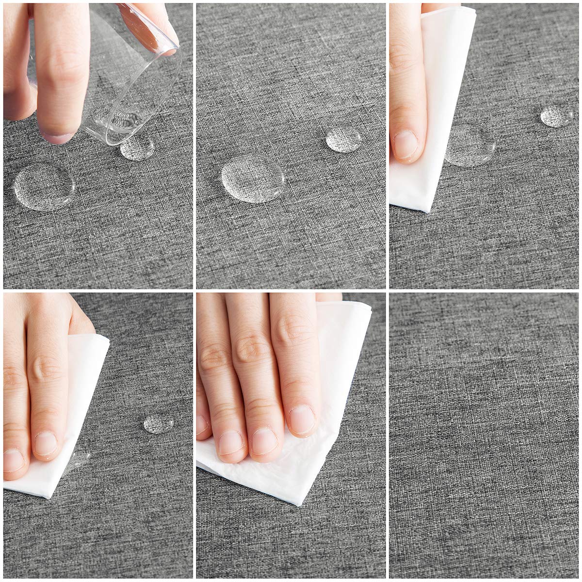 Jucfhy Pompom Tassel Round Table Cloth,Linen Solid Tablecloth Heavy Duty Fabric,Stain-Proof Water Resistant Washable Table Cloth