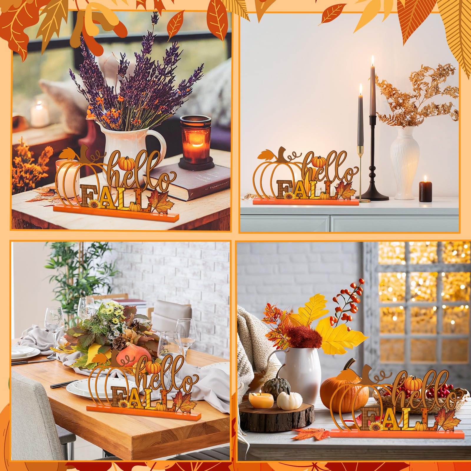 Cinnvoice Table Sign Decoration Farmhouse Table Centerpiece Signs Letter Tiered Tray Decorations for Holiday Kitchen Home Party