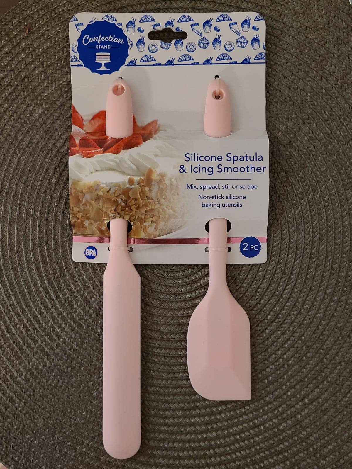 Confection Stand Heat Resistant Spatula And Icing Smoother, Standard, Pink
