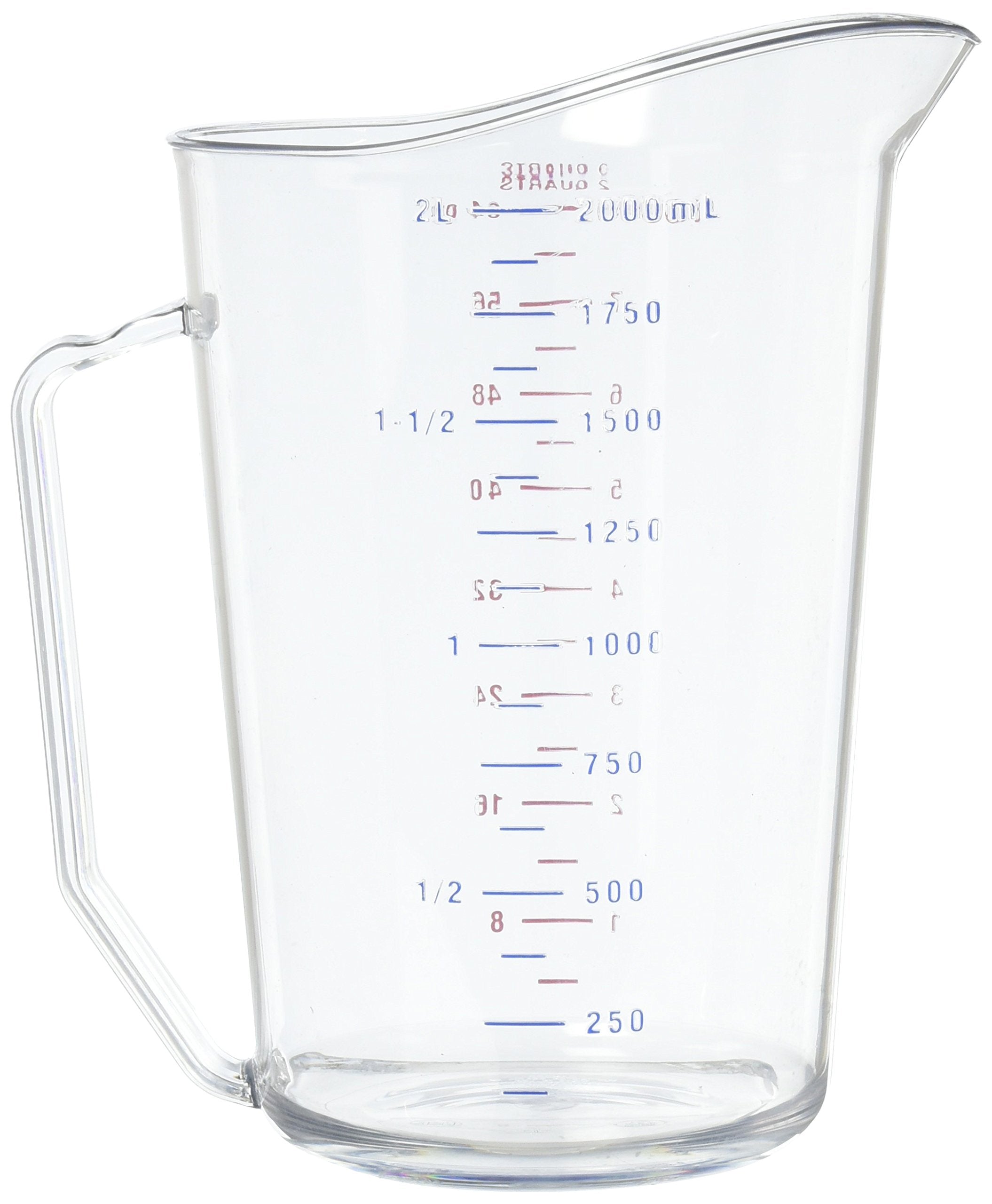 Cambro 200Mccw 2 Qt Capacity, Camwear Clear Polycarbonate Liquid Measuring Cup (200Mccw135)