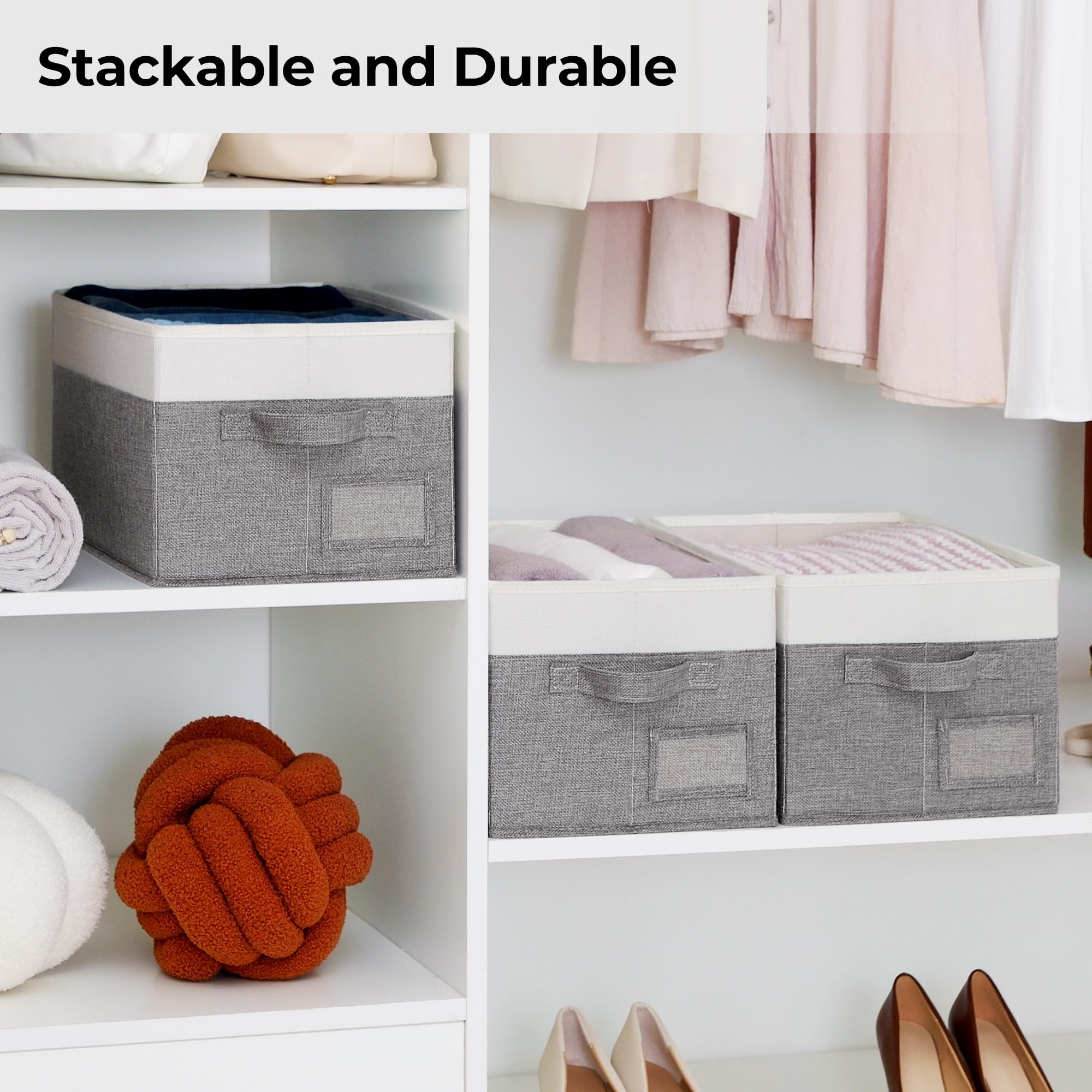 Granny Says Storage Bins, Storage Baskets For Shelves, Fabric Storage Bins For Clothes, Closet Organization Bins, Collapsible St