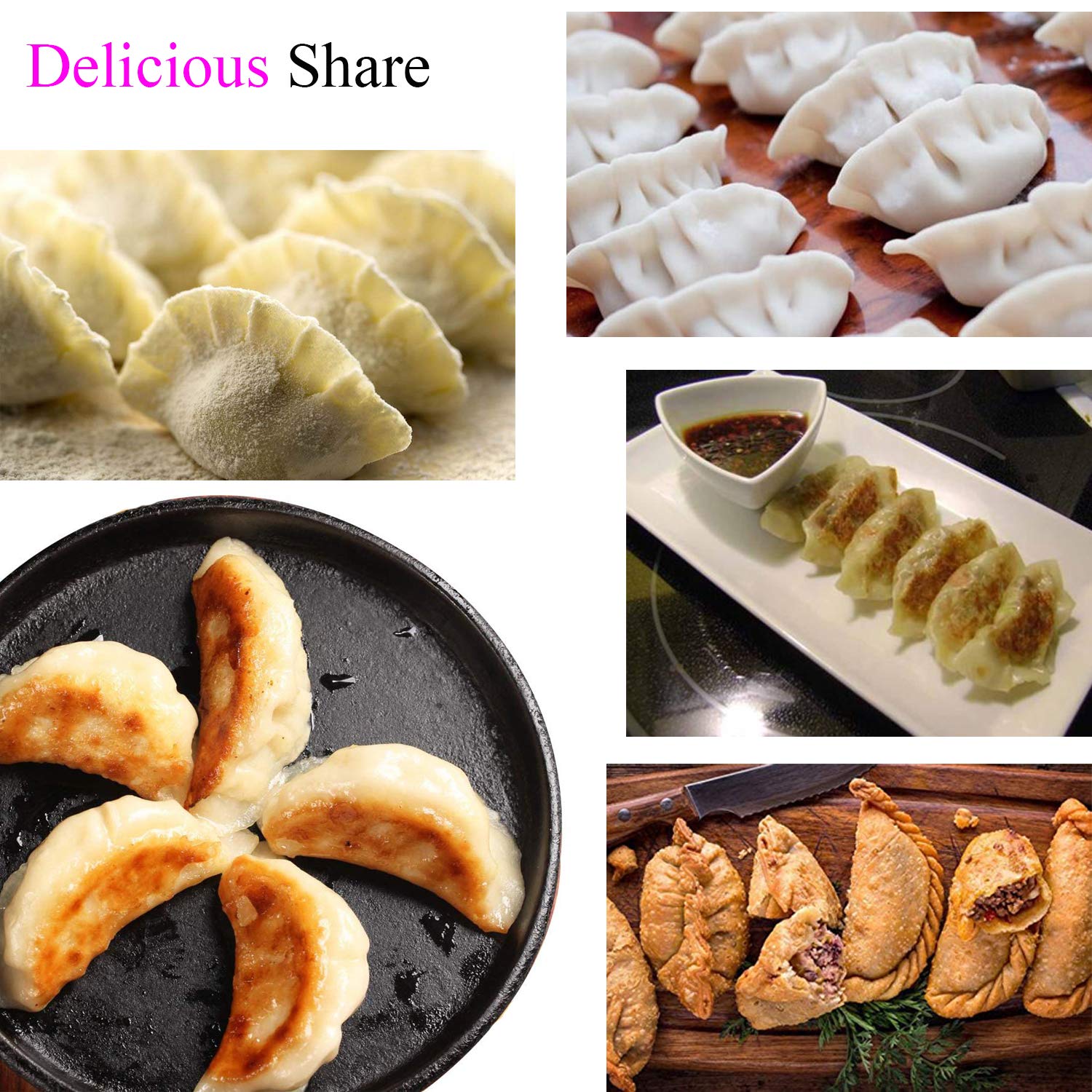 Qjfcare Stainless Steel Ravioli Mold Big Dumpling Press Maker Wonton Wrapper Pierogie Pie Crimper Pastry Dough Press Cutter,Goya