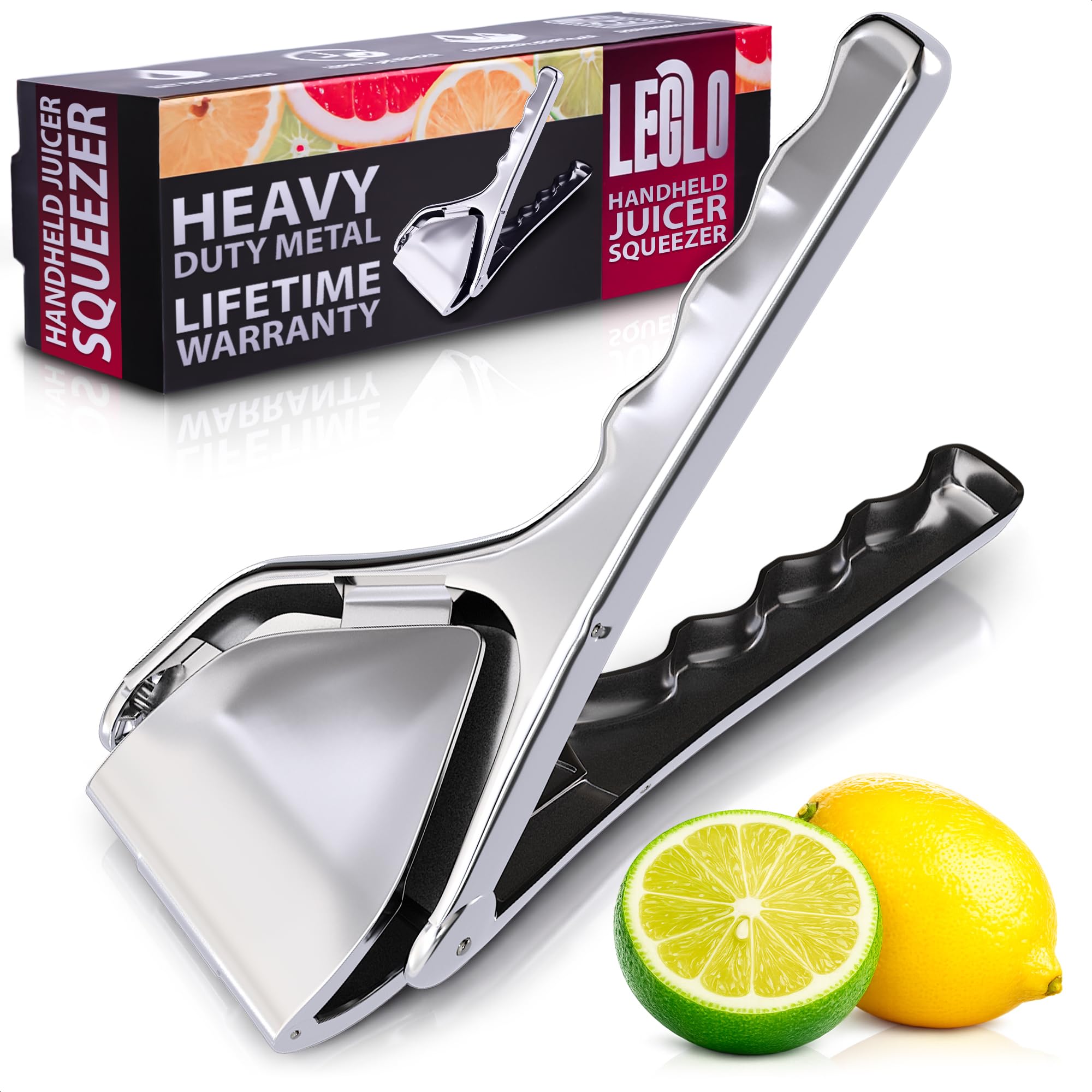 Lemon Squeezer Stainless Steel, Heavy Duty Flat Fold Citrus Juicer