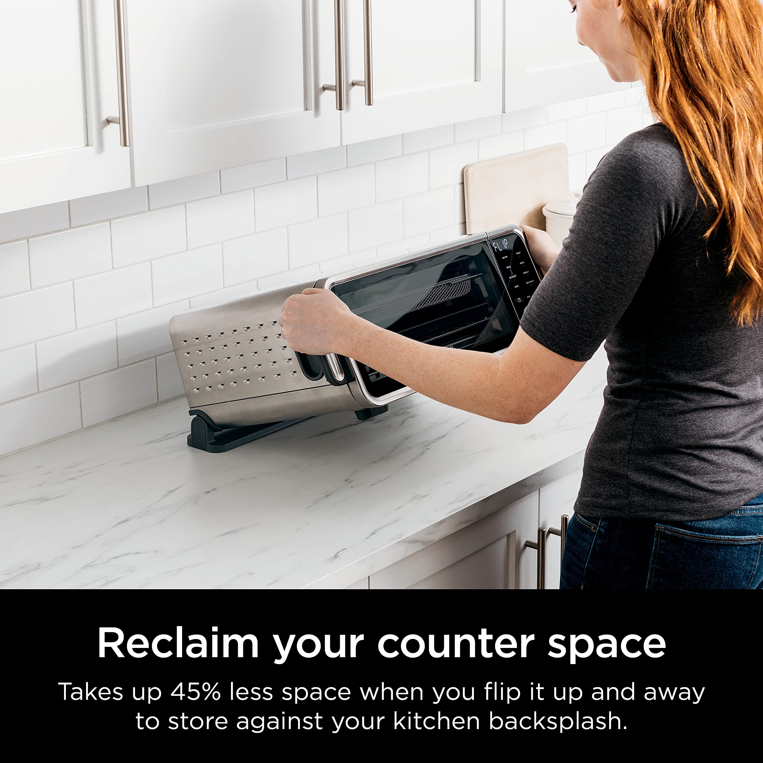 Ninja Sp201 Digital Air Fry Pro Countertop 8-In-1 Oven With Extended Height, Xl Capacity, Flip Up & Away Capability For Storage