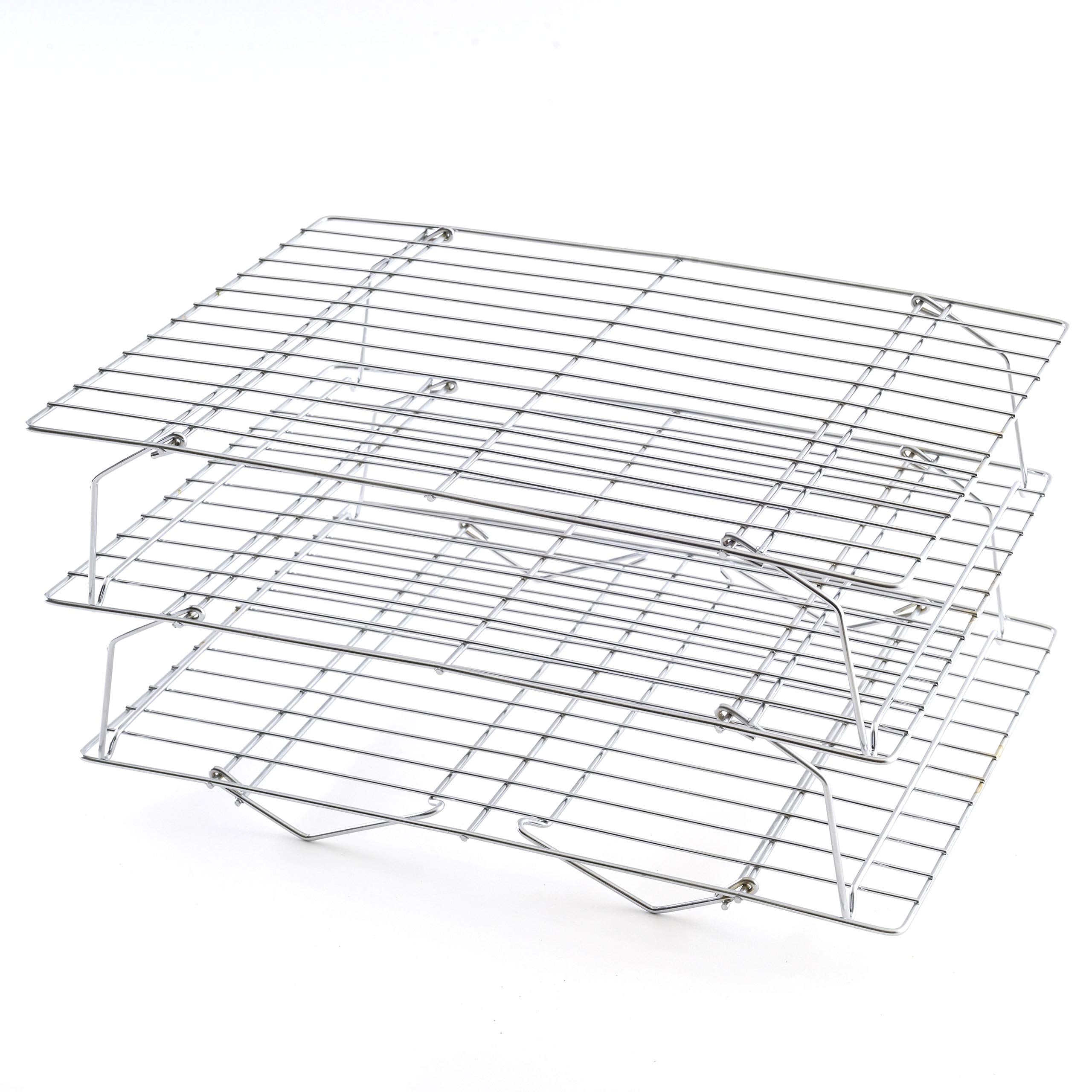 Norpro 3-Tier Stackable Cooling Rack Set, Steel, 12.5 x 18/32cm x 45.5cm, As Shown, Model 3588