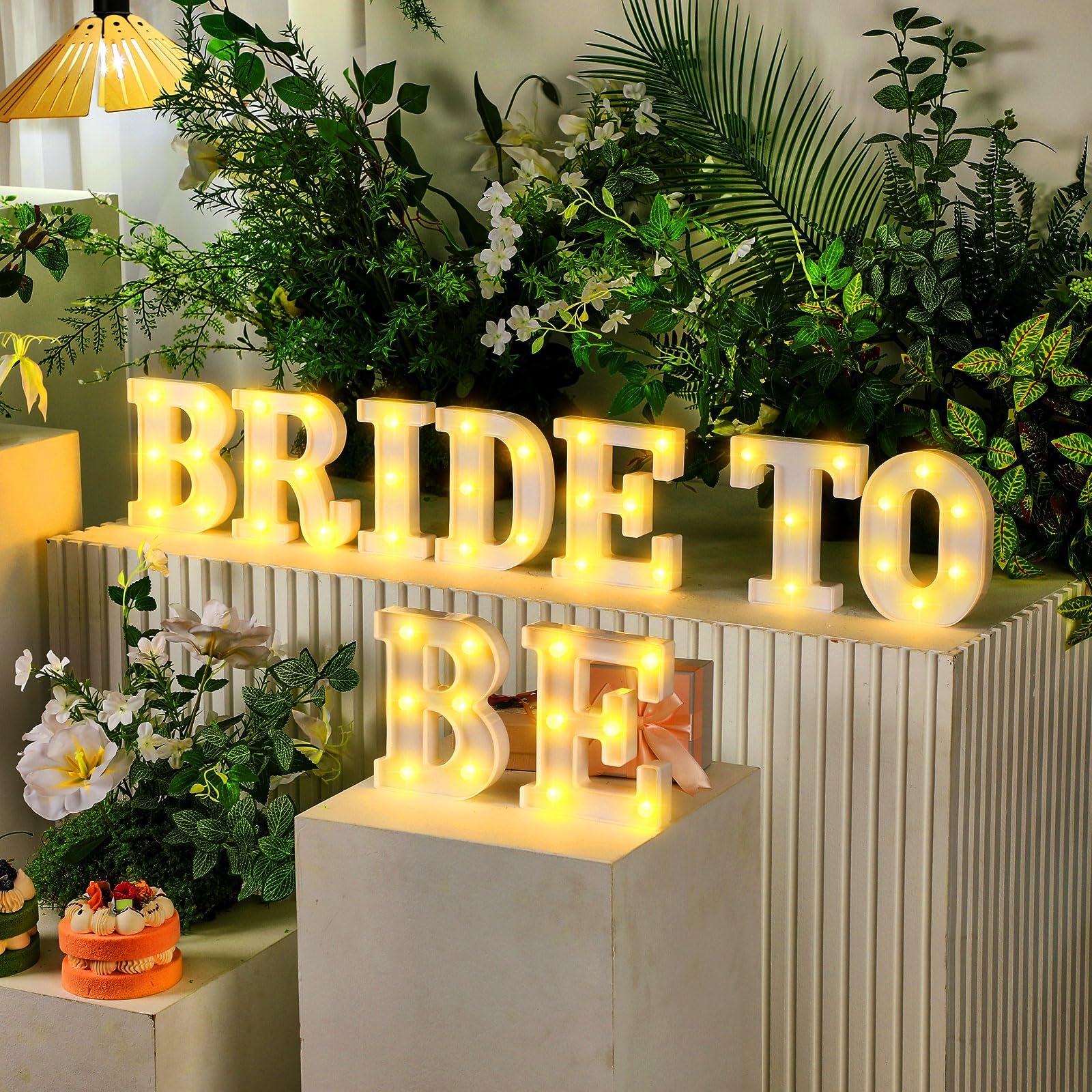 Honoson 9 Pcs Bride to Be Sign Lights Bridal Shower Decorations Engage Wedding Decor LED Neon Light for Engagement Wedding Bache