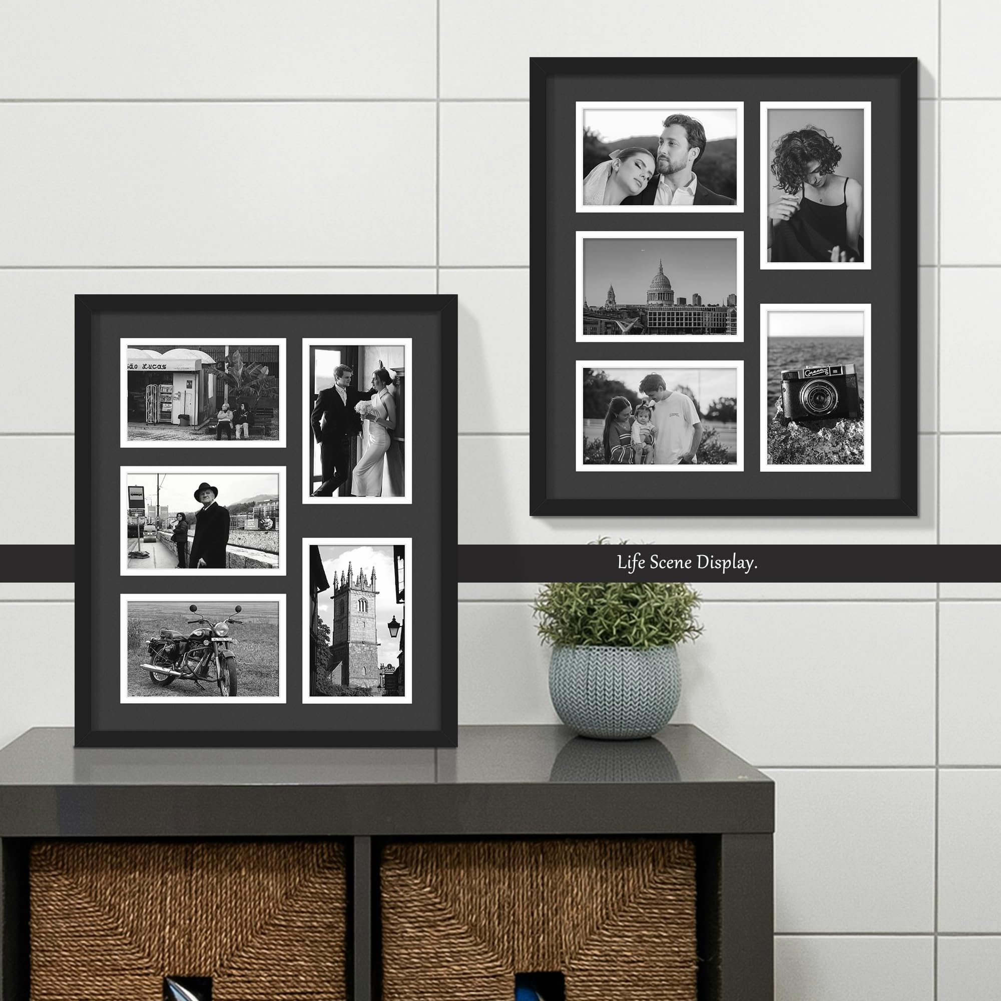 DUENPY 12.5x15 Collage Picture Frame, 4x6 Collage Picture Frame, Displays Five 4x6 inch Photos, Wall Decor Wall Hanging or Table