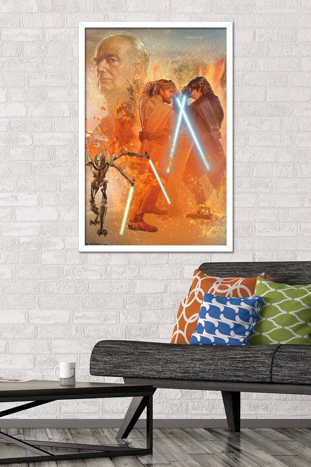 Trends International Star Wars: Revenge Of The Sith - Celebration Mural Wall Poster, 22.375'' X 34'', White Framed Version