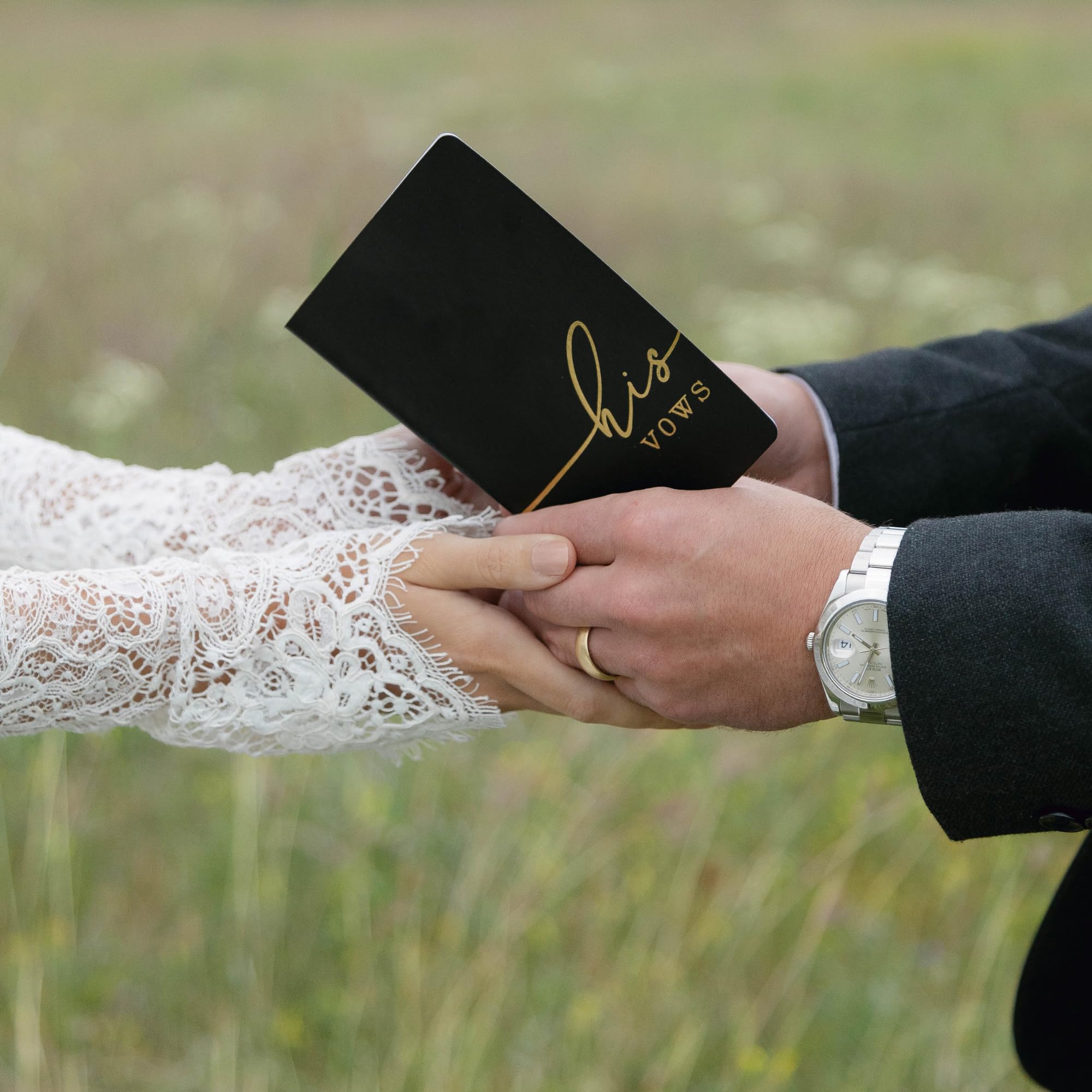 Luxurious Leather Vow Book With Gold Foil Lettering | Vow Books His And Hers | 4X6 His And Her Vows Book Set | Wedding Vow Books