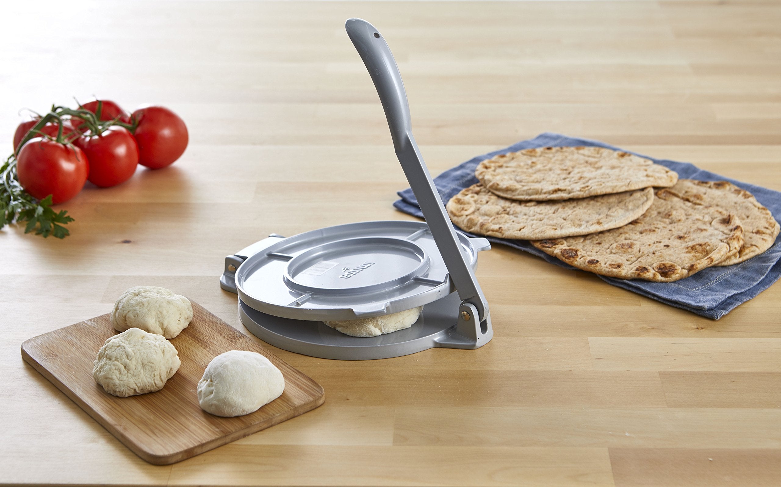 Imusa Usa Mexi-86005 6'' Easy To Use Aluminum Tortilla Press, Silver,Gray