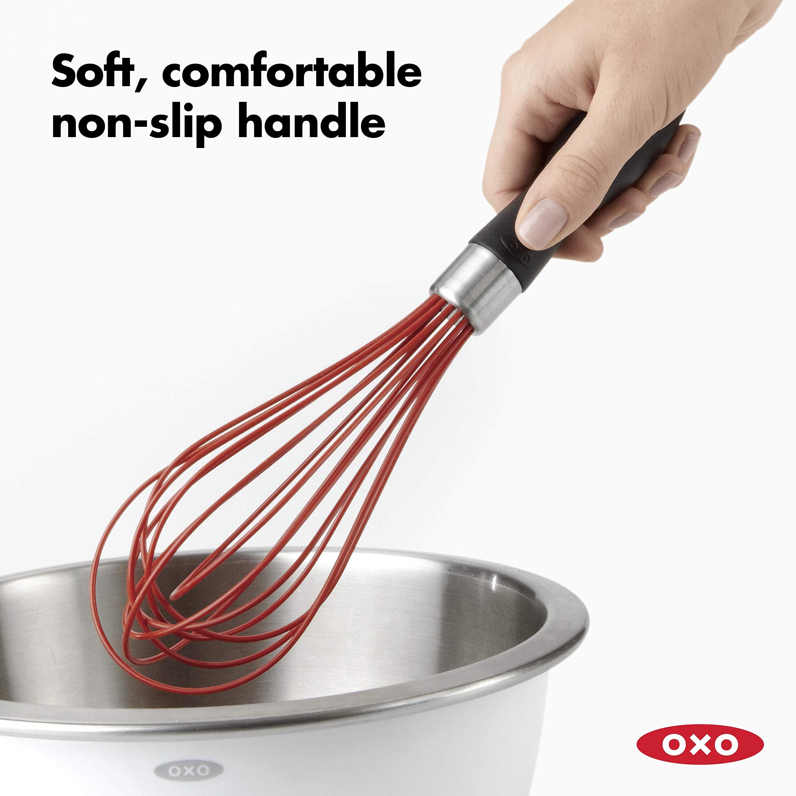 Oxo Good Grips 11-Inch Silicone Balloon Whisk - Red