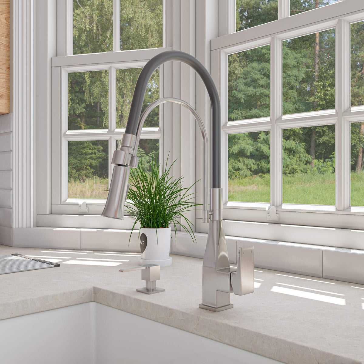 Alfi Brand Abkf3023-Bn Kitchen Faucet, 20.5''H, Brushed Nickel