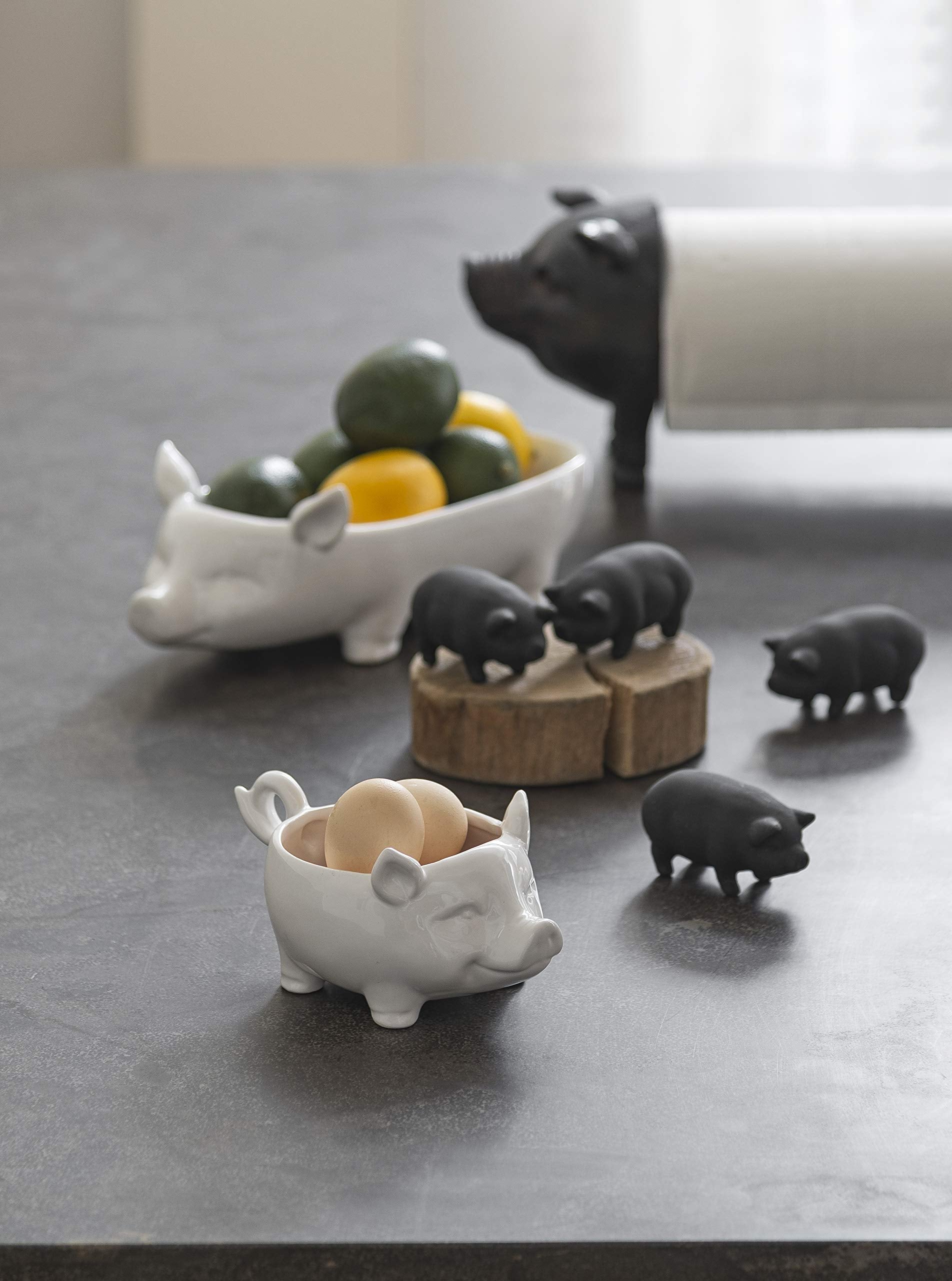 Creative Co-Op Antiqued Bronze Pig Paper Towel Holder