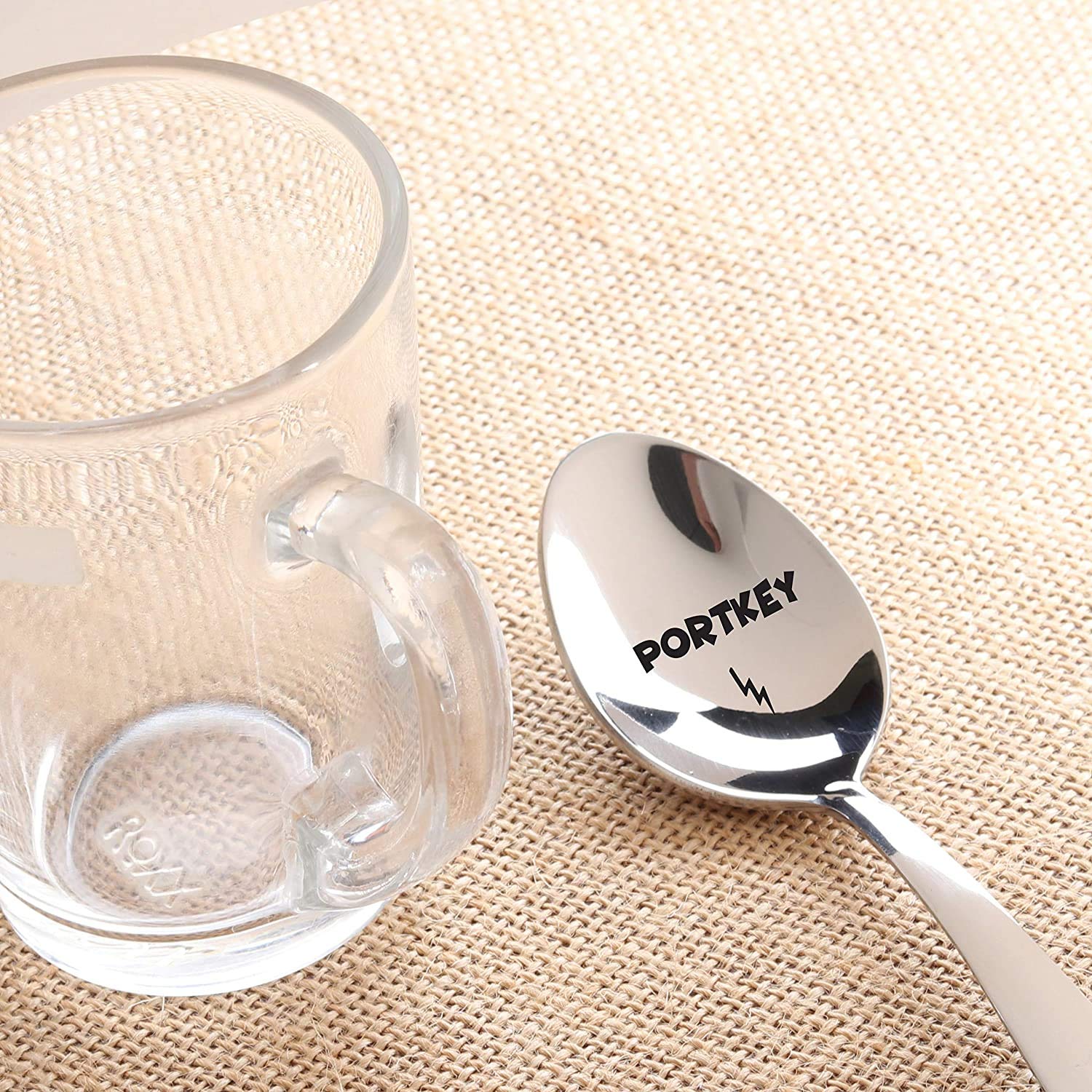 THE BASH AFFAIR Inspirational Teen Gift  Valentine' S Day Gift For Him  Portkey Engraved Spoon Gift For Men Women  Literature Wizard Gift For Book Lover