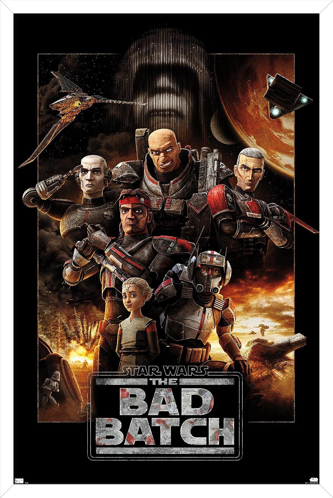 Trends International Star Wars: The Bad Batch-One Sheet Wall Poster, 22.375'' X 34'', White Framed Version