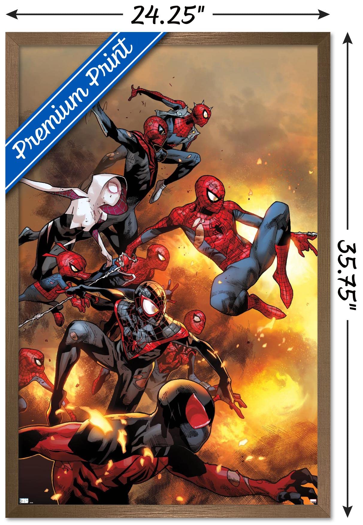 Trends International Marvel Comics - Spider-Verse - The Amazing Spider-Man #13 Wall Poster, 22.37'' X 34.00'', Bronze Framed Ver