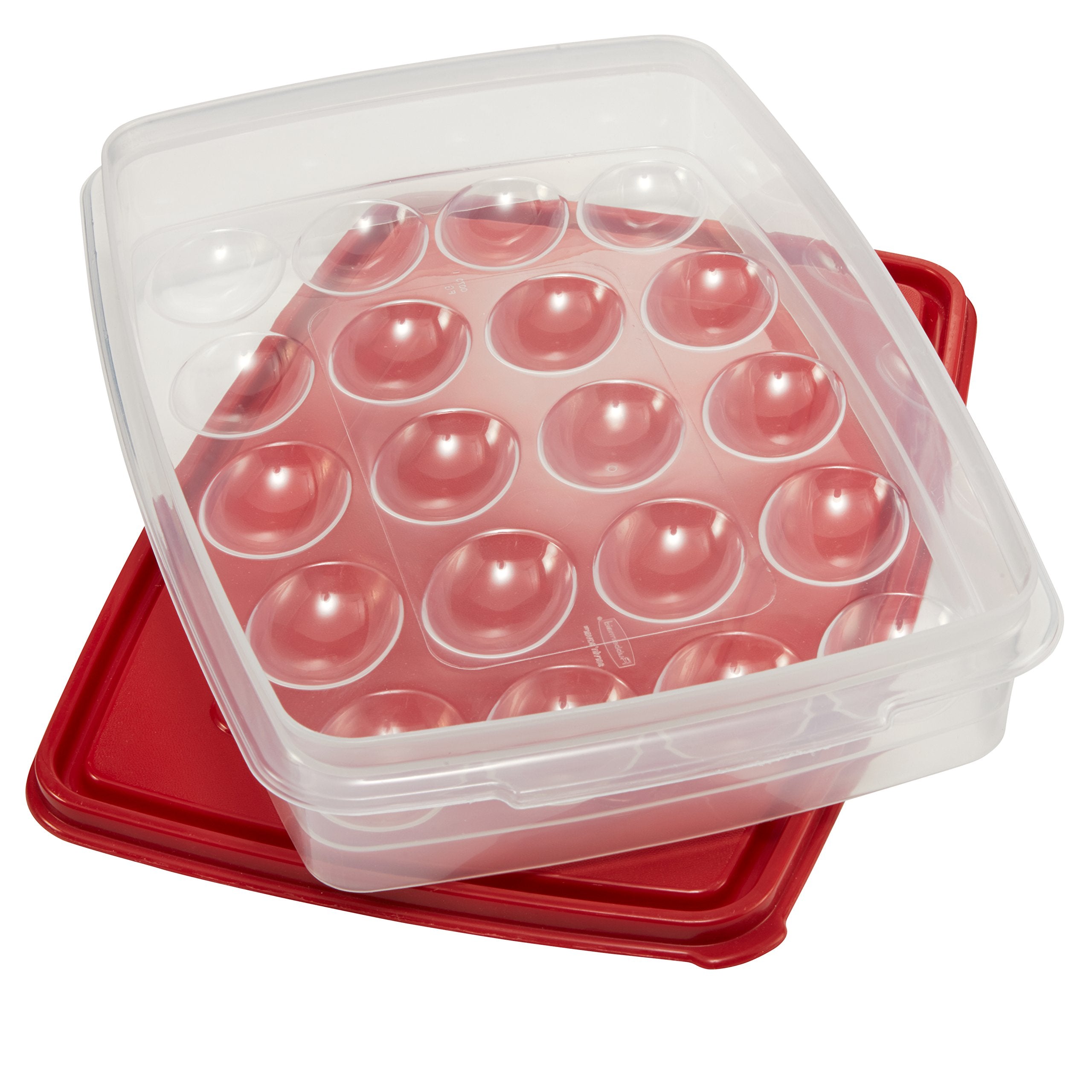 Rubbermaid Plastic Egg Keeper Container, 1 Pack, Red, Model 1777192