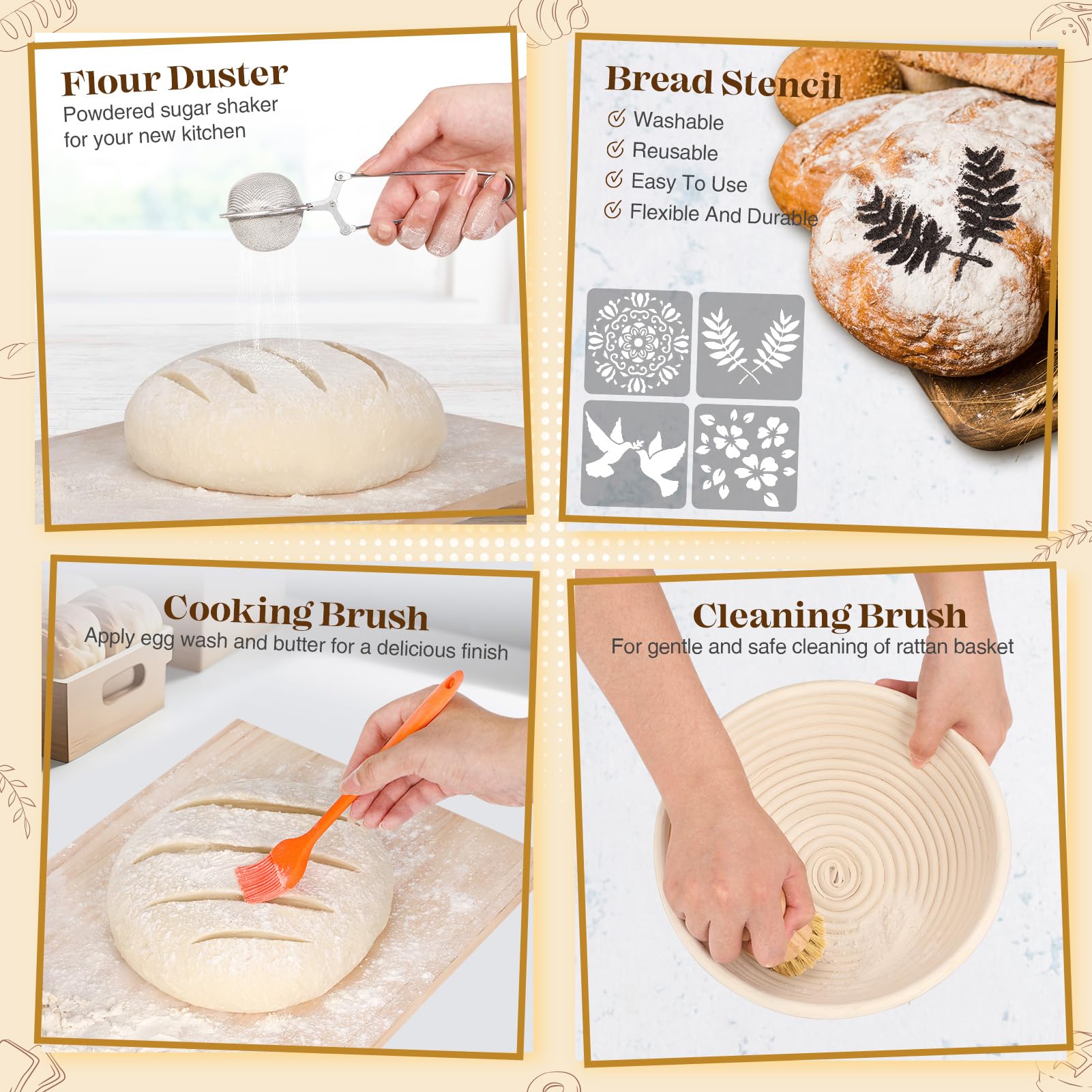 Sourdough Starter Kit, Sourdough Bread Baking Supplies, Bread Proofing Basket, Bread Making Tools, Bread Making Kit, Sourdough P