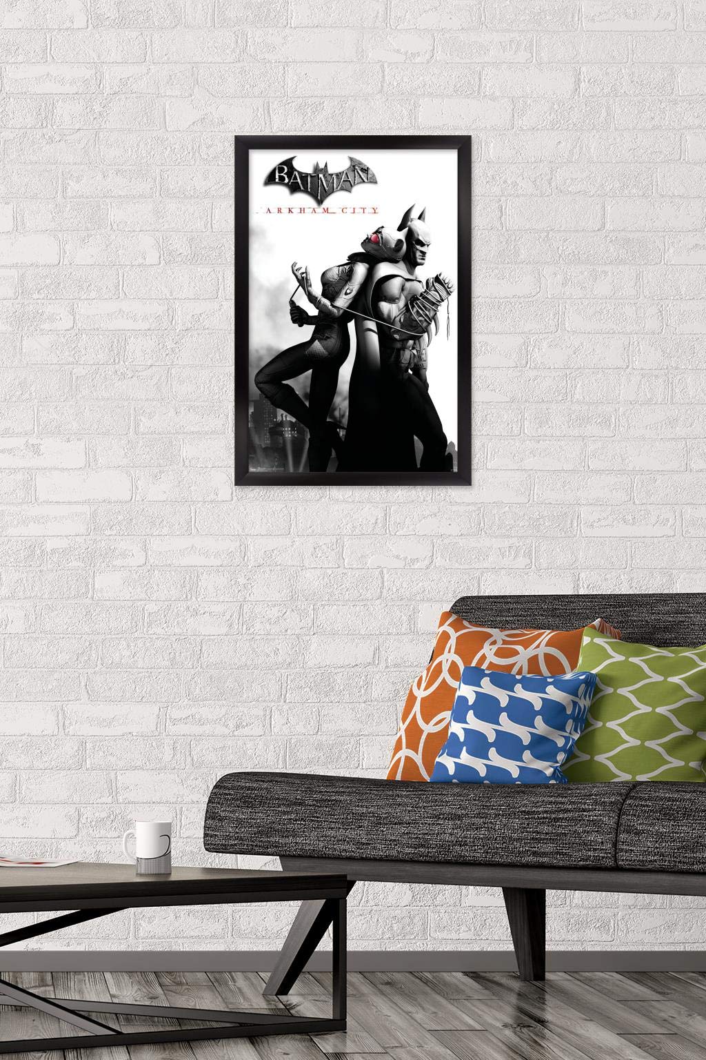 Trends International Dc Comics Video Game - Arkham City - Catwoman Wall Poster, 14.725'' X 22.375'', Black Framed Version