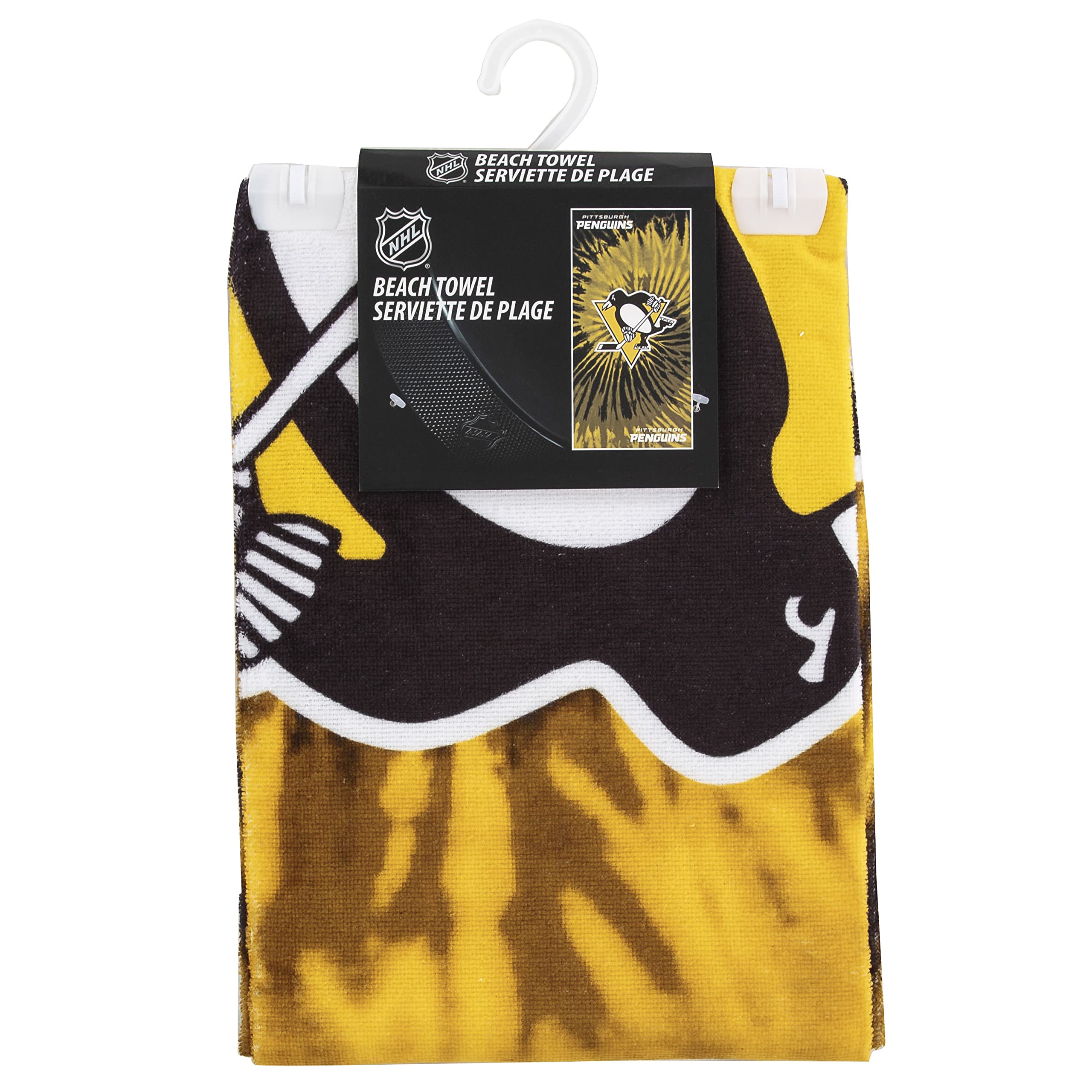 Northwest The Company NHL Pittsburgh Penguins Beach Towel  30'' x 60''  Psychedelic