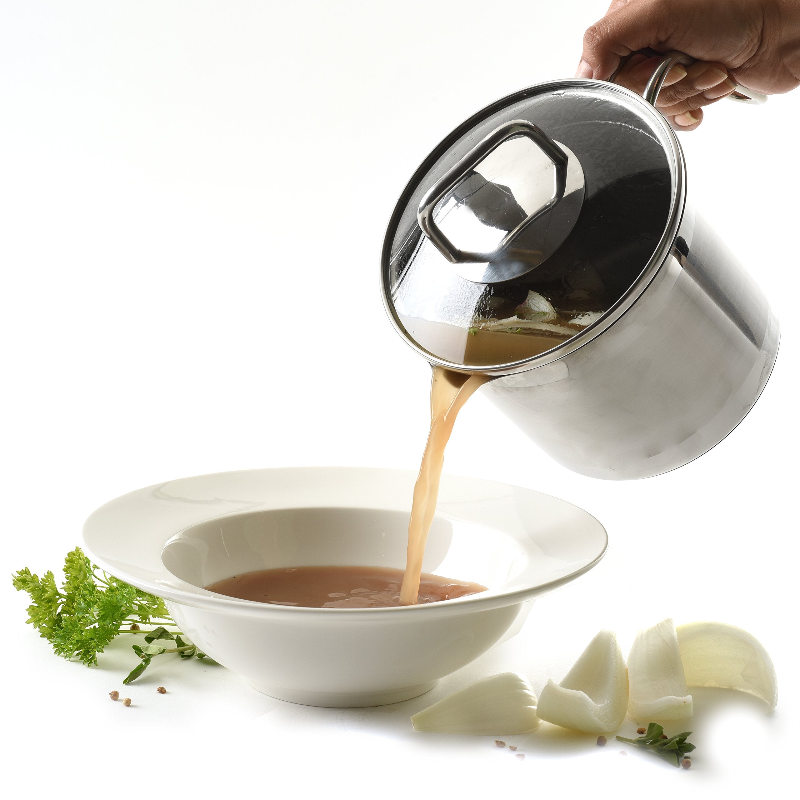 Norpro 8 Cup Multi Pot With Straining Lid, 1.9 Liter, Silver
