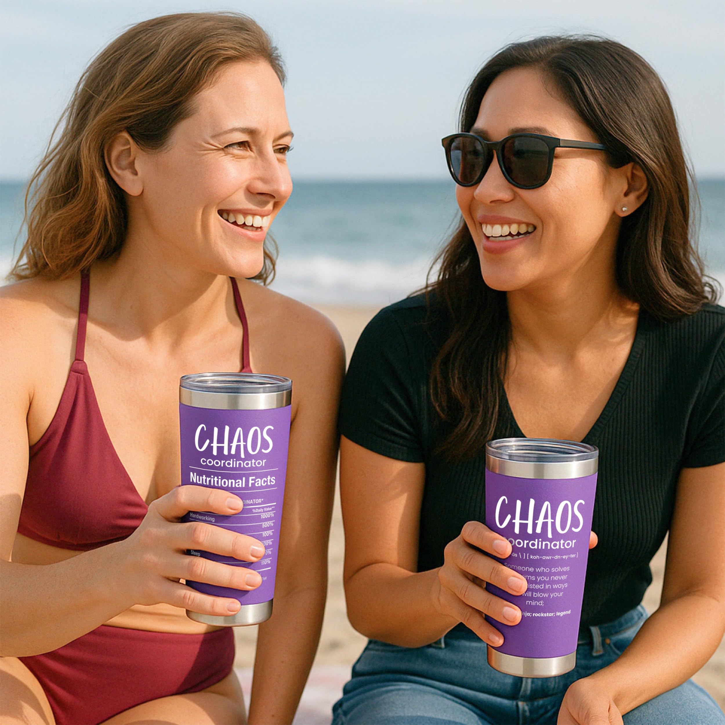 KLUBI Chaos Coordinator Gifts for Women - Nurse Appreciation Gifts for Her 20oz Purple Tumbler for Women, Bosses Day, Nurse Mana