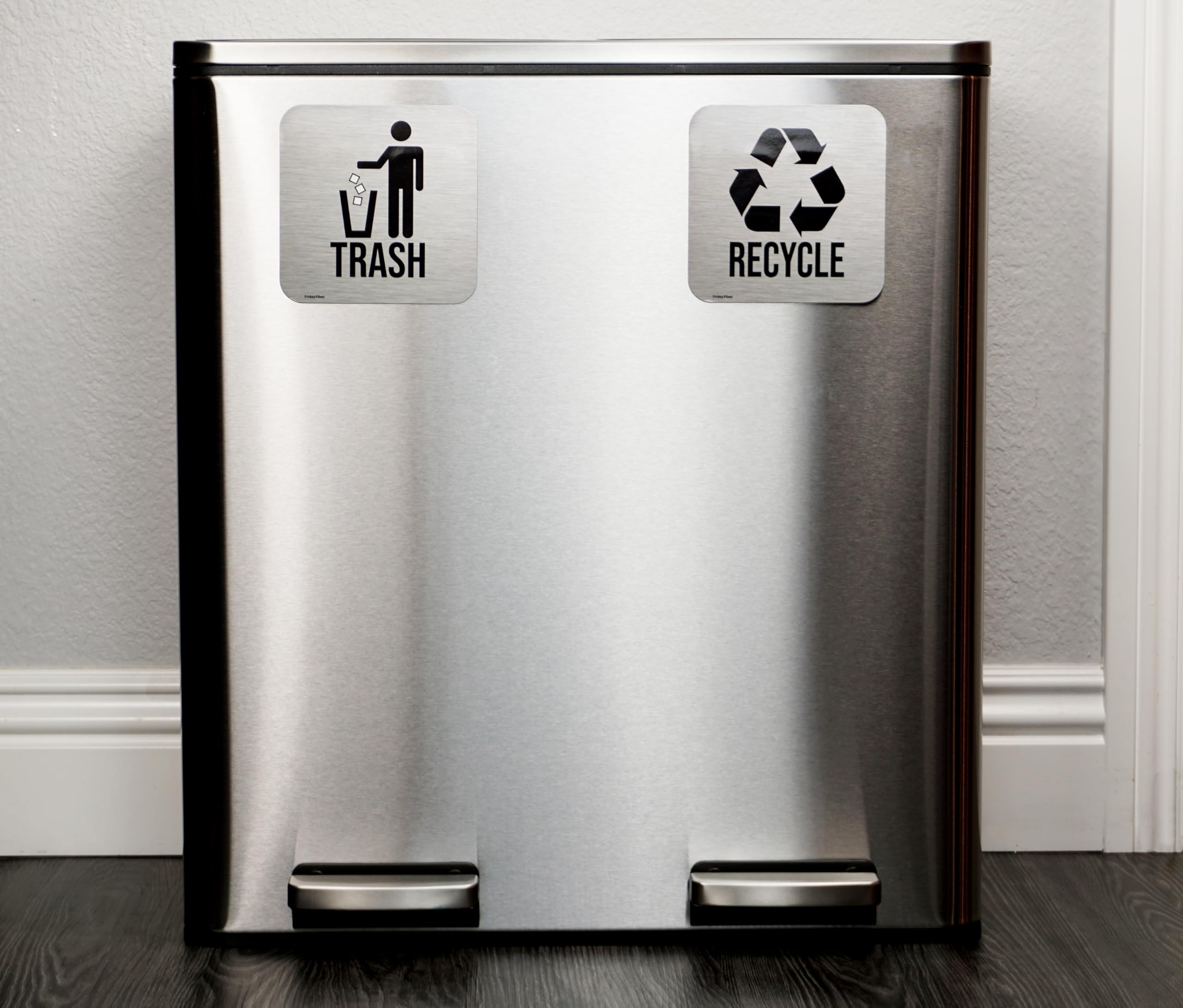 Recycle And Trash Magnets For Kitchen Trash Cans And Recycling Bins, Indoor Trash And Recycle Magnet Combo For Garbage Can Logo