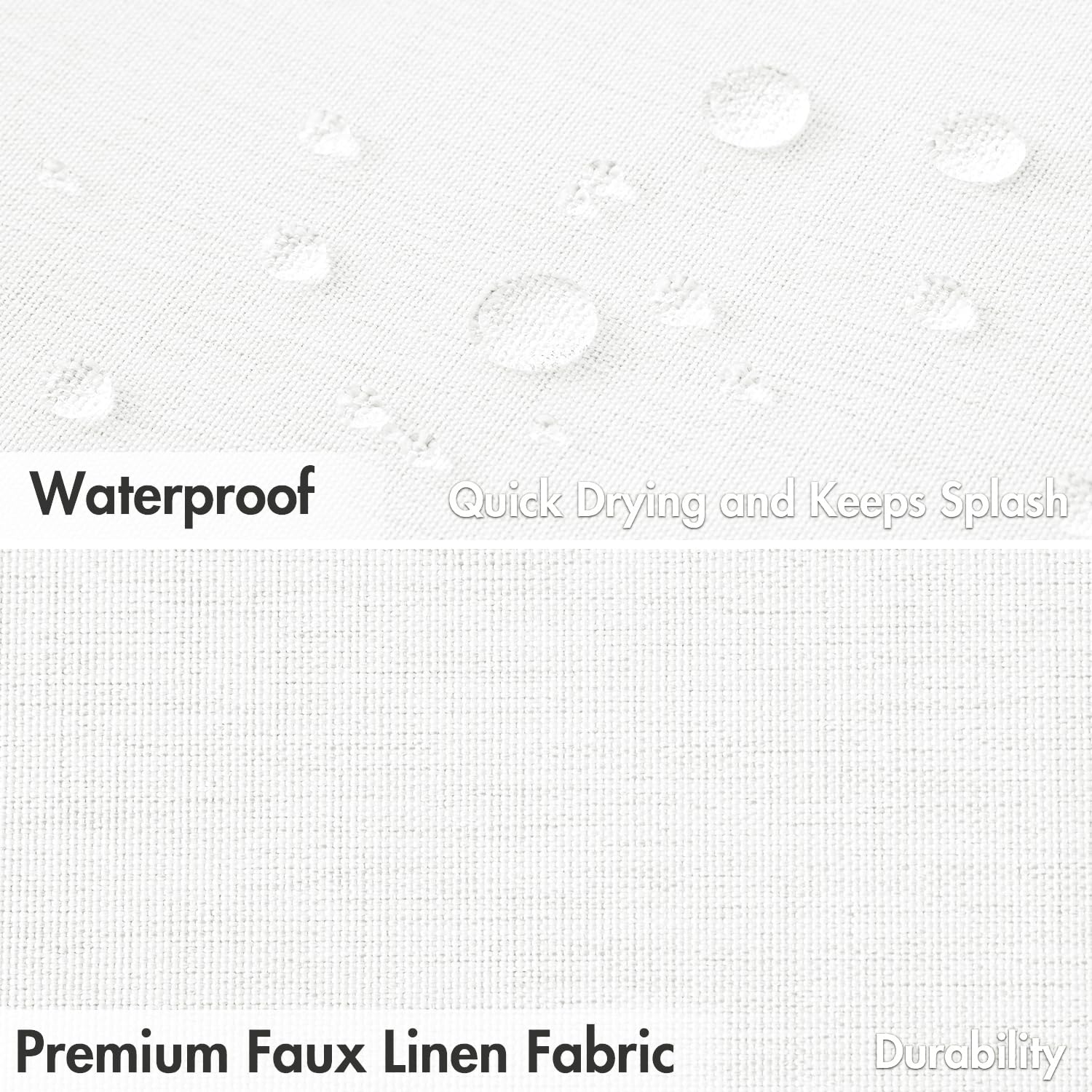 Miulee Extra Long Linen Shower Curtain 90 Inches Long With 12 Metal Hooks Washable Heavy Fabric Shower Curtain Set Waterproof Th