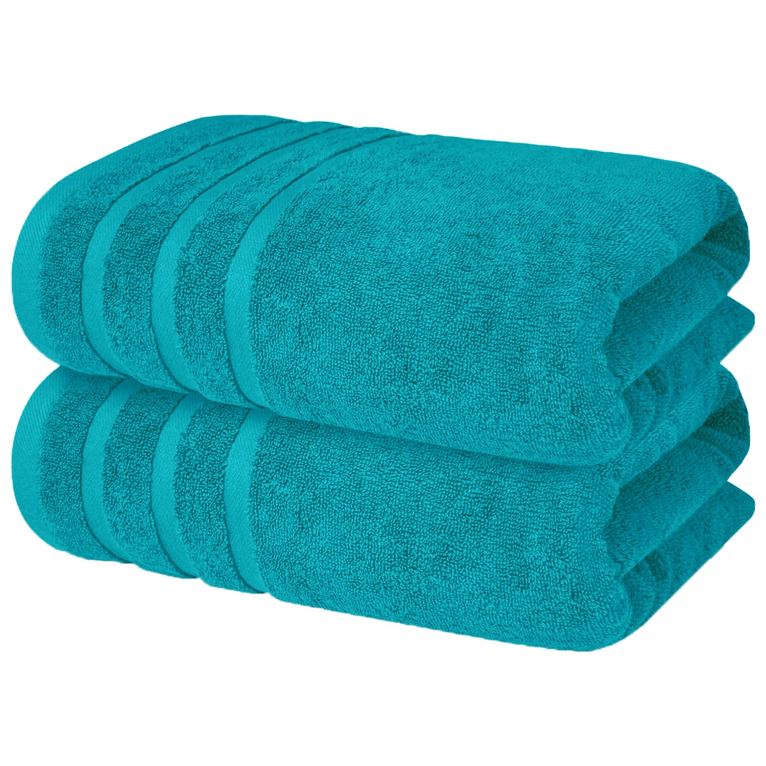 Premium Teal Bath Towels - 700 Gsm 100% Cotton 27X54 Inches Pack Of 2 Bathroom Towels - Ultra Soft And Highly Absorbent Hotel An
