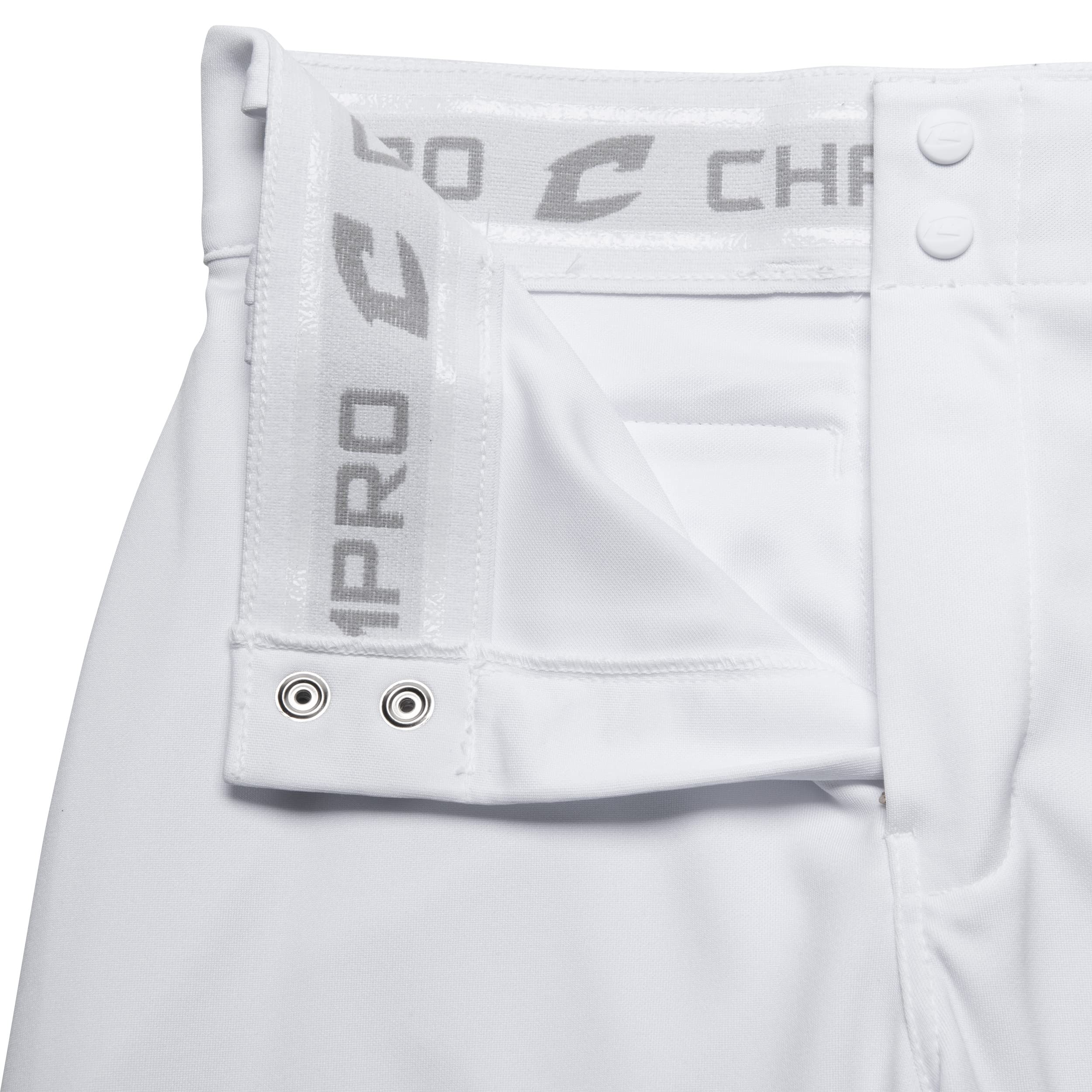 Champro Triple Crown Knicker Style Baseball Pants With Contrast-Color Braid Piping And Reinforced Sliding Areas, White, Scarlet