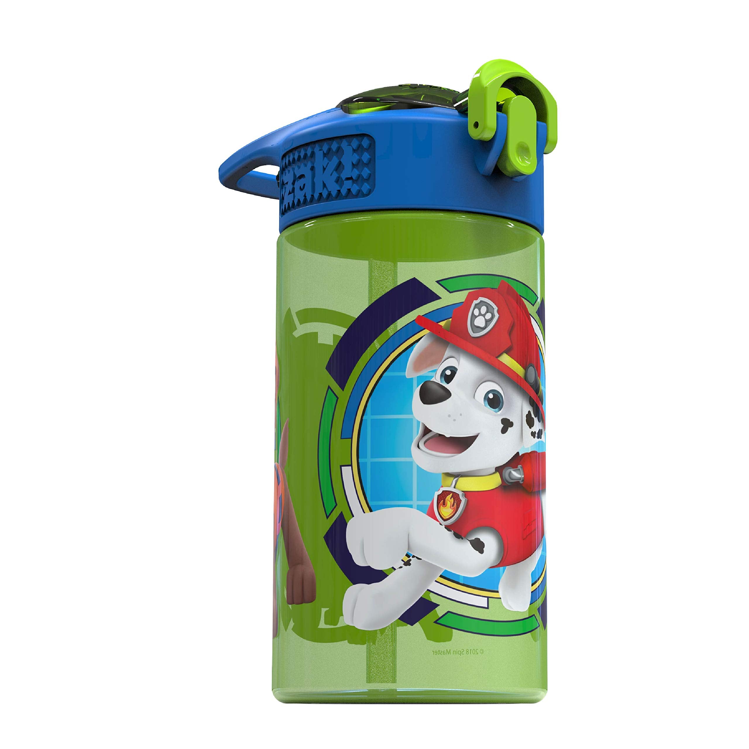 Zak Designs Paw Patrol Kids Spout Cover and Built-in Carrying Loop Made of Plastic  Leak-Proof Water Bottle Design (Rocky  Rubble & Chase  16 oz  BPA-Free)