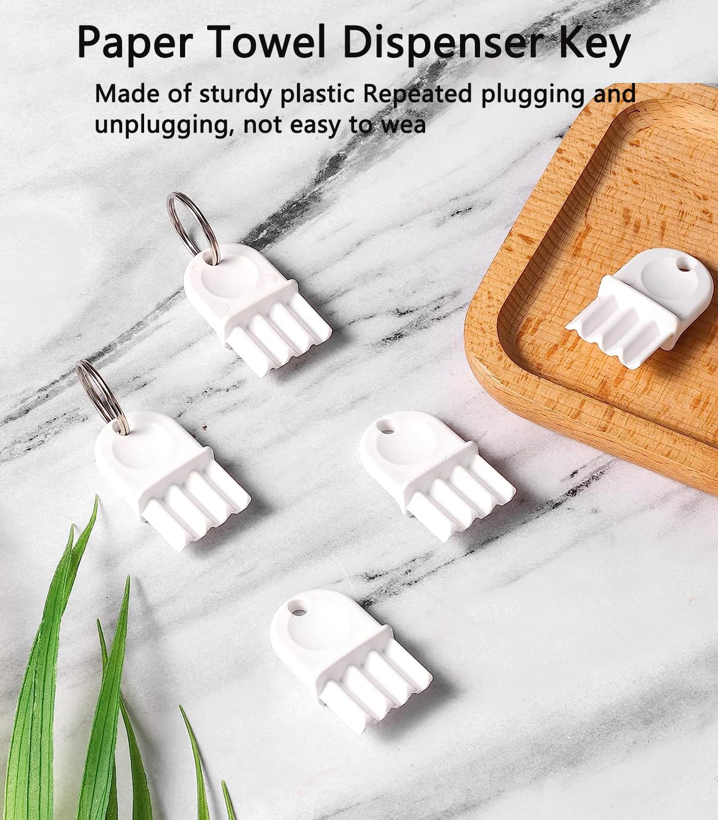 Weyichuang Paper Towel Dispenser Key, 5 Pack Universal Dispenser Key,Universal Waffle Toilet Paper Dispenser Key +2 Pack Keychai
