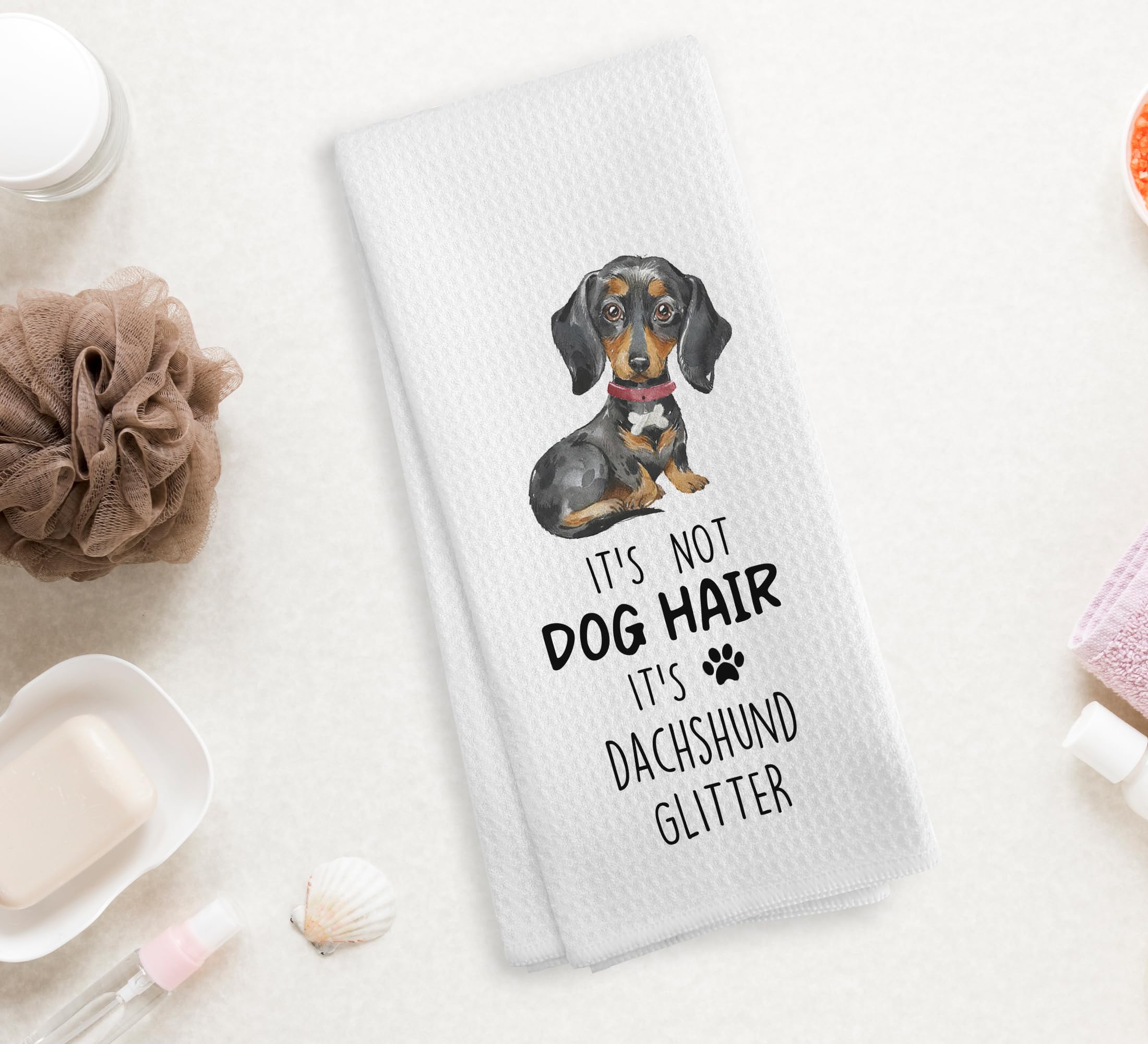 NOQL Dachshund Kitchen Towels and Dishcloths, Wiener Dog Gifts for Women, 1624 Inches(Dachshund-6)